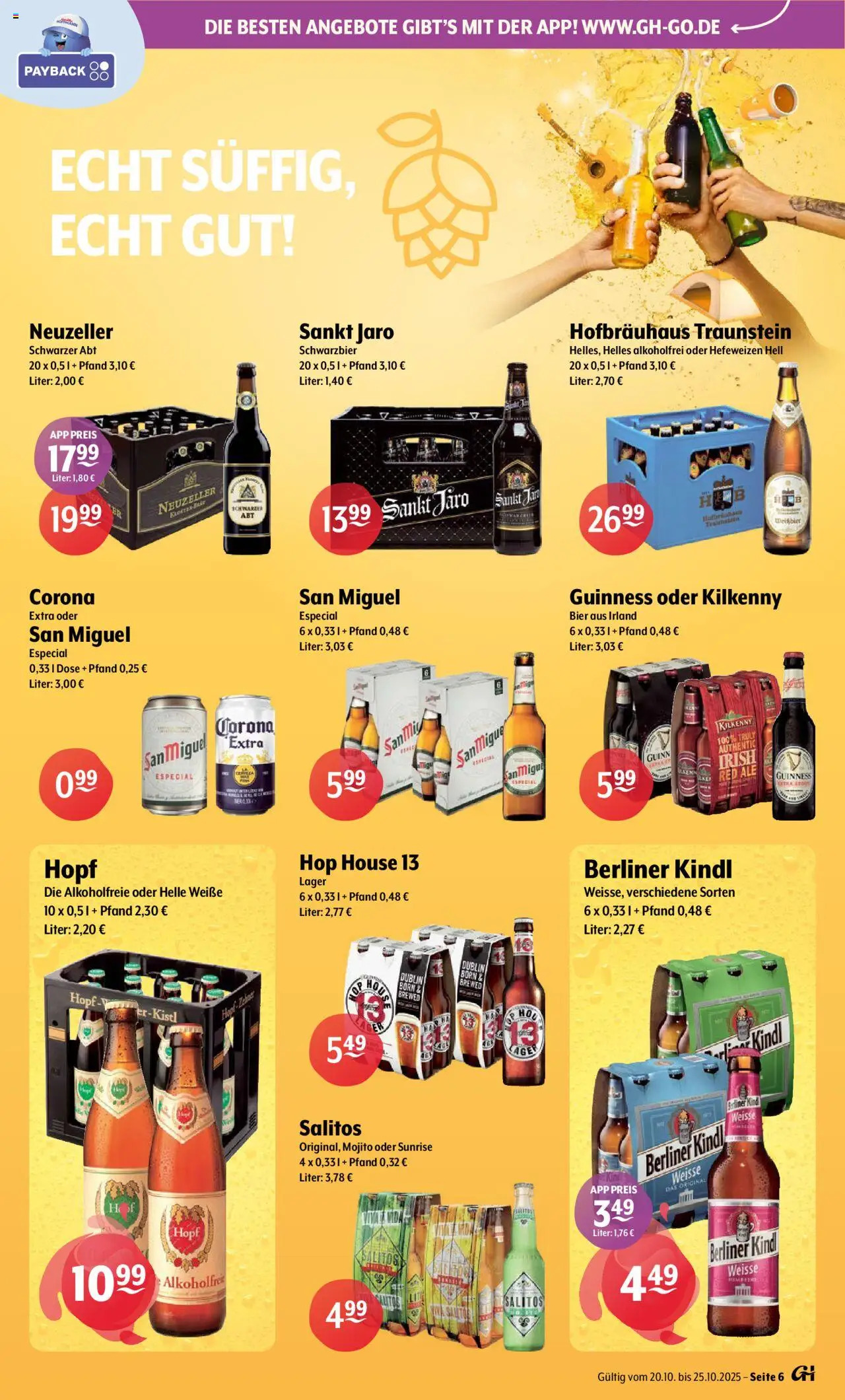 Trink und Spare Prospekt – gültig ab 20.10.2025 | Seite: 6 | Produkte: Berliner, Bier, Himbeere