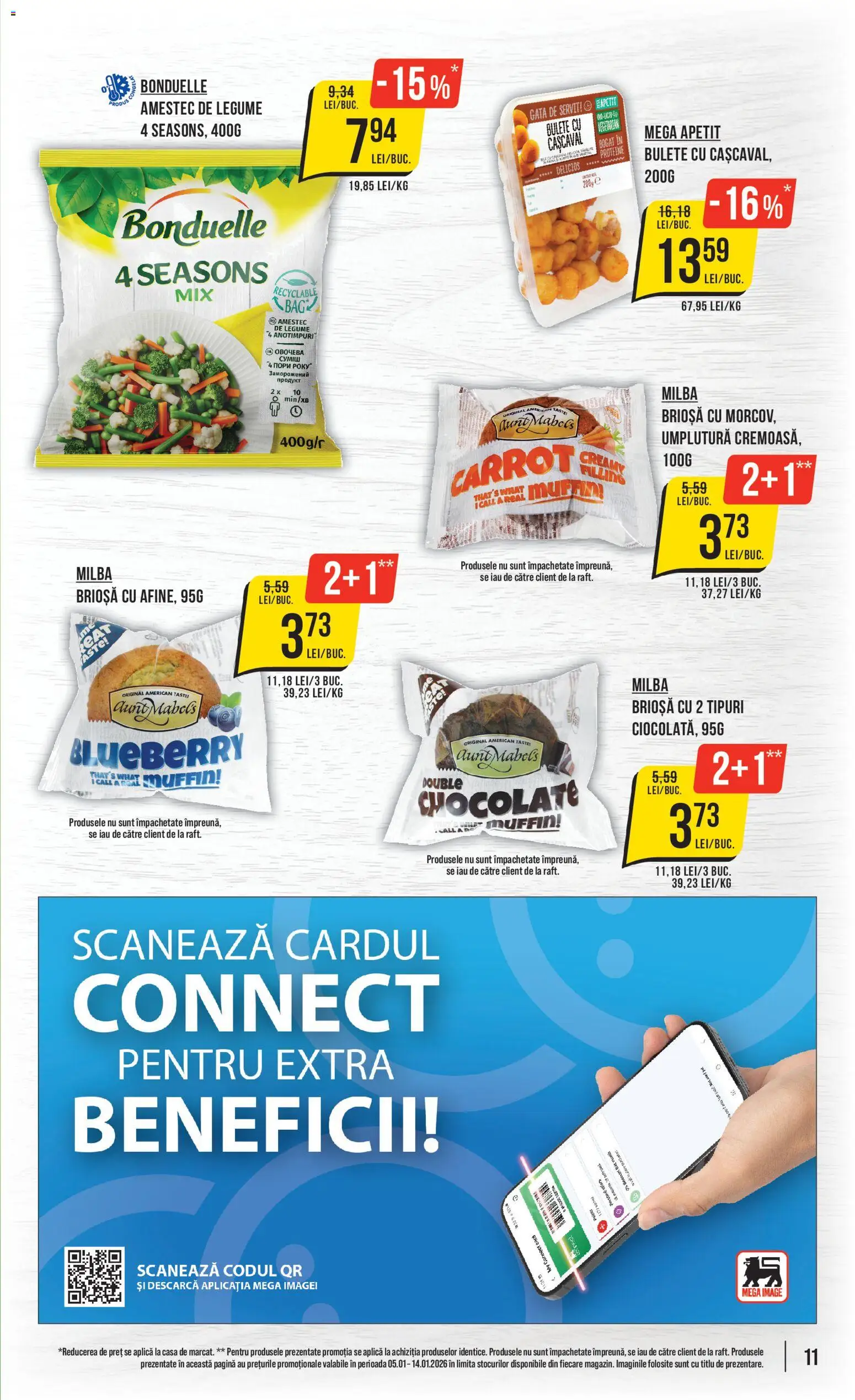 Noul catalog Mega Image – valabil de la 05.01.2026 | Pagină: 11 | Produse: Masaüstü kılıfı, Cașcaval, Legume