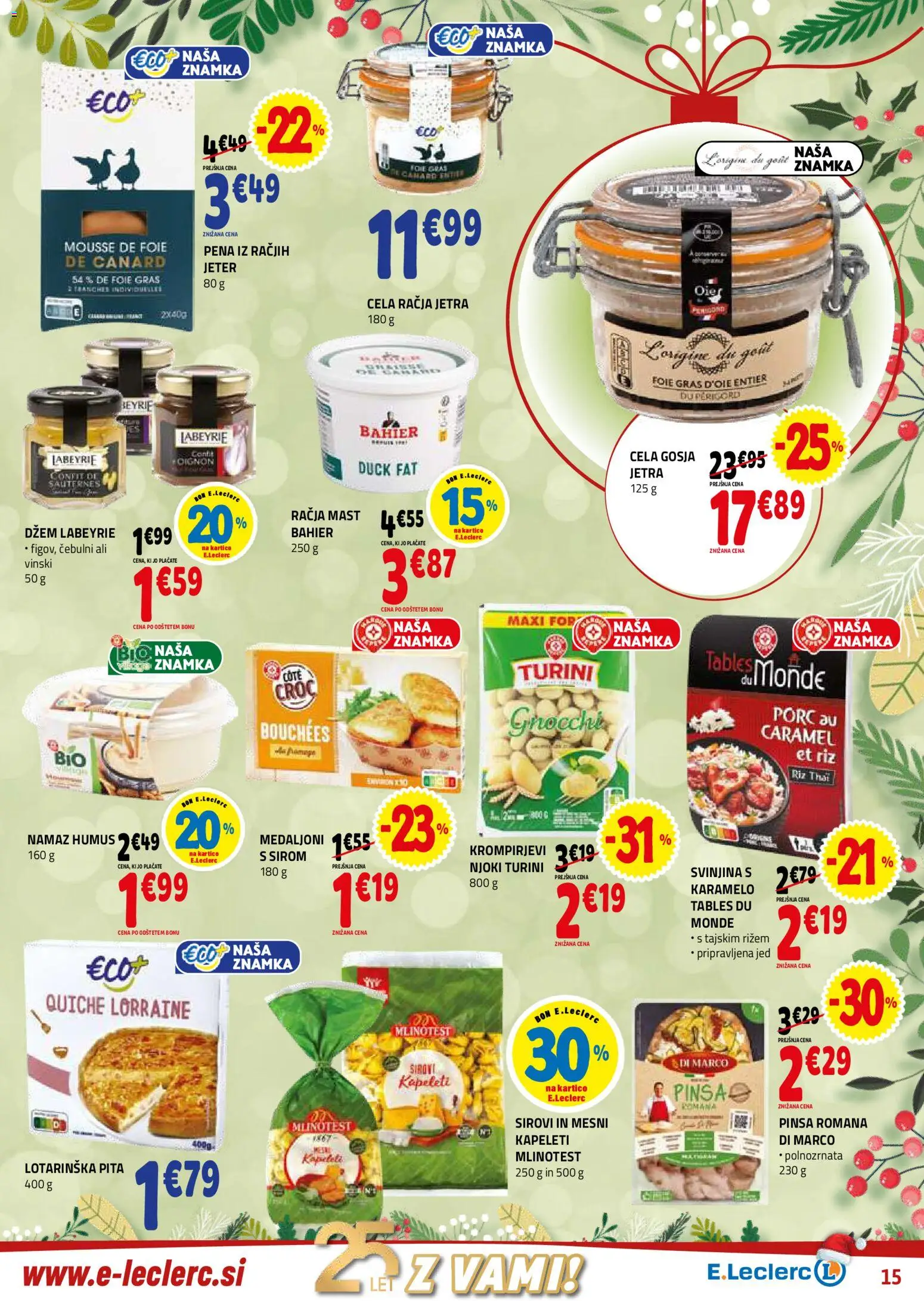 Novi E.leclerc katalog ponudbe – veljaven od 10.12.2025 | Stran: 15 | Izdelki: Pita, Namaz, Njoki, Riz