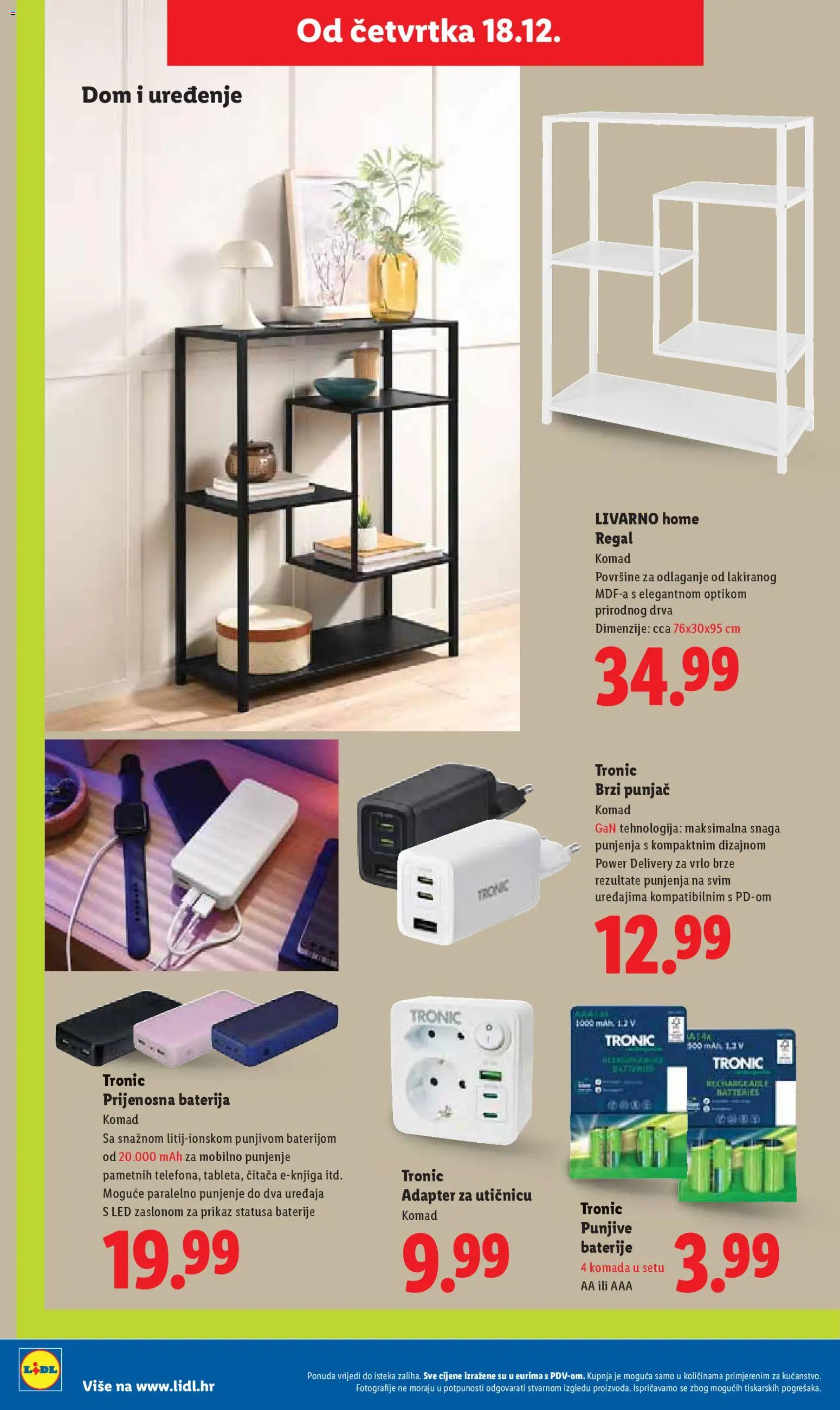 Lidl katalog | vrijedi od 18.12.2025 | Stranica: 26 | Proizvodi: Baterija, Baterije, Regal, Adapter