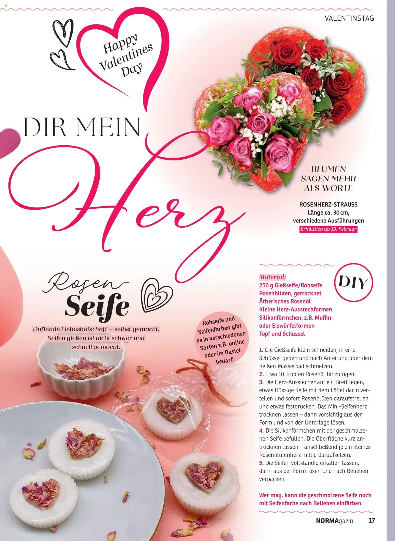 Norma NORMAgazin Januar/Februar 2026 – gültig ab 01.01.2026 | Seite: 17 | Produkte: Blumen, Seife