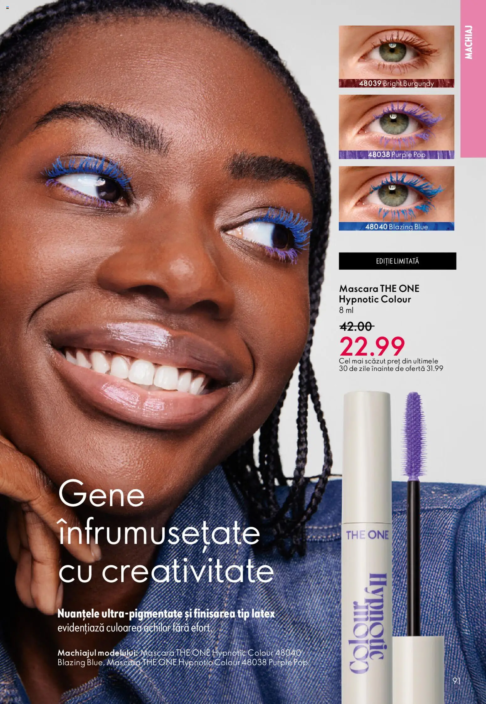 Noul catalog Oriflame – valabil de la 25.03.2026 | Pagină: 91 | Produse: Machiaj, Mascara