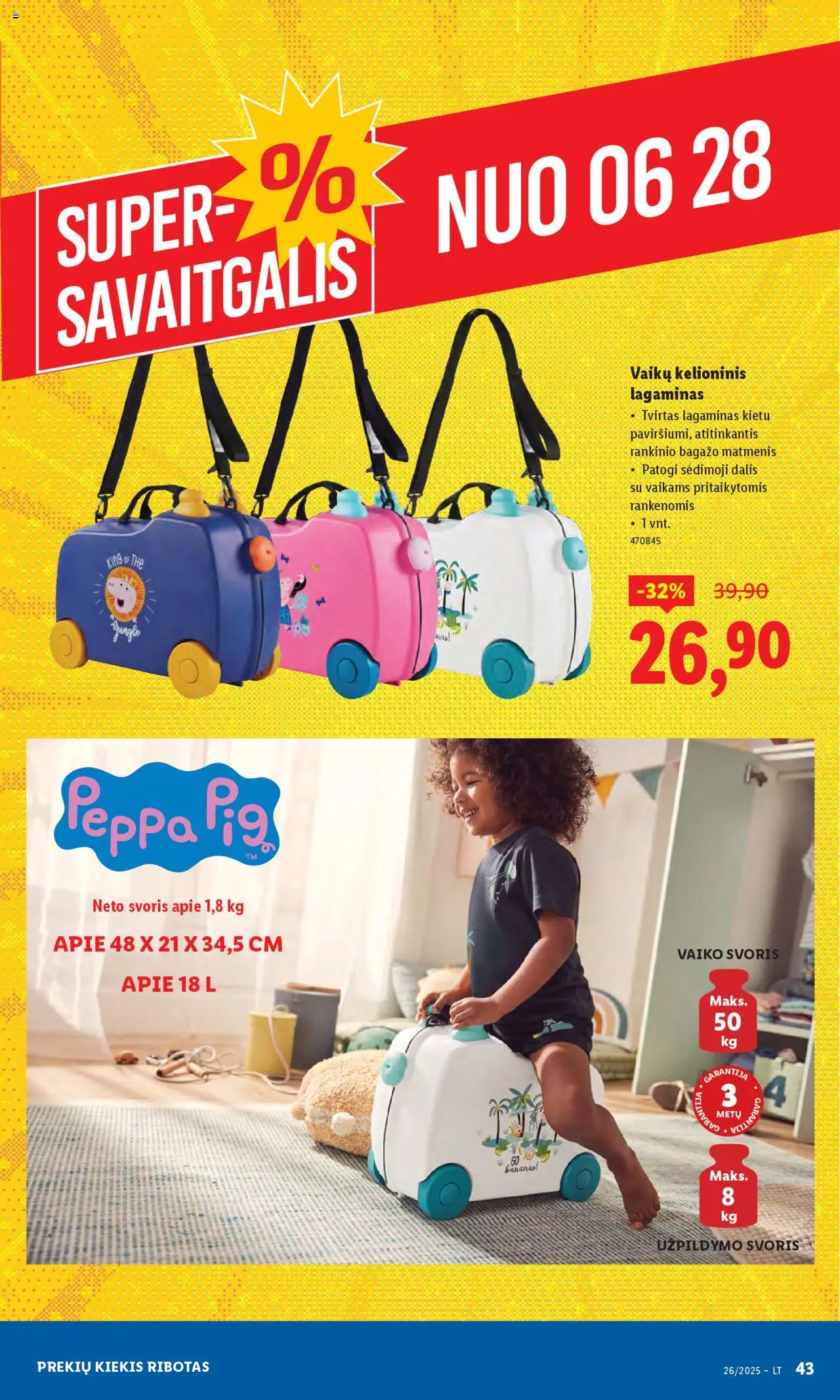 LIDL leidinys - Ne maisto prekių pasiūlymai│galioja nuo 23.06.2025 | Puslapis: 43 | Prekių: Lagaminas