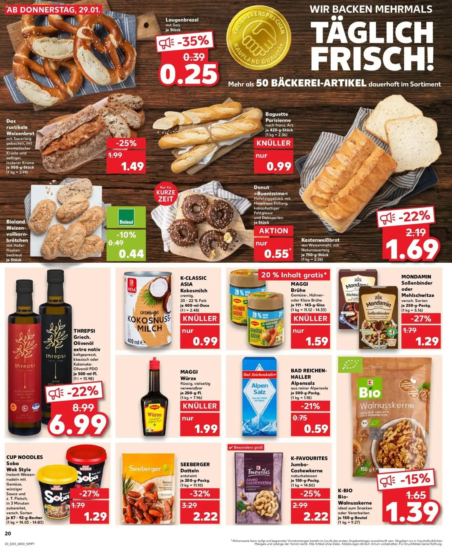 Kaufland prospekt Krumbach (Schwaben)	 – gültig ab 02.02.2026 | Seite: 20 | Produkte: Maggi, Olivenol, Wok, Flocken