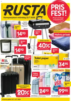 Rusta - erbjudanden - Förhandsvisning av reklamblad från butik Rusta aktuell från 21.07.2025