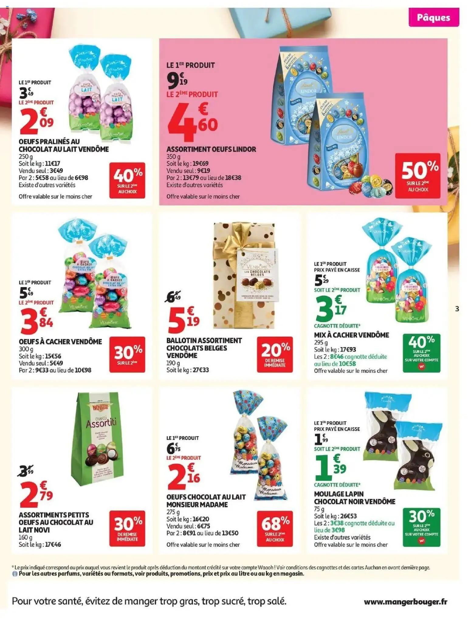 {H1} | Page: 3 | Produits: Chocolats belges, Lapin, Lait, Œufs