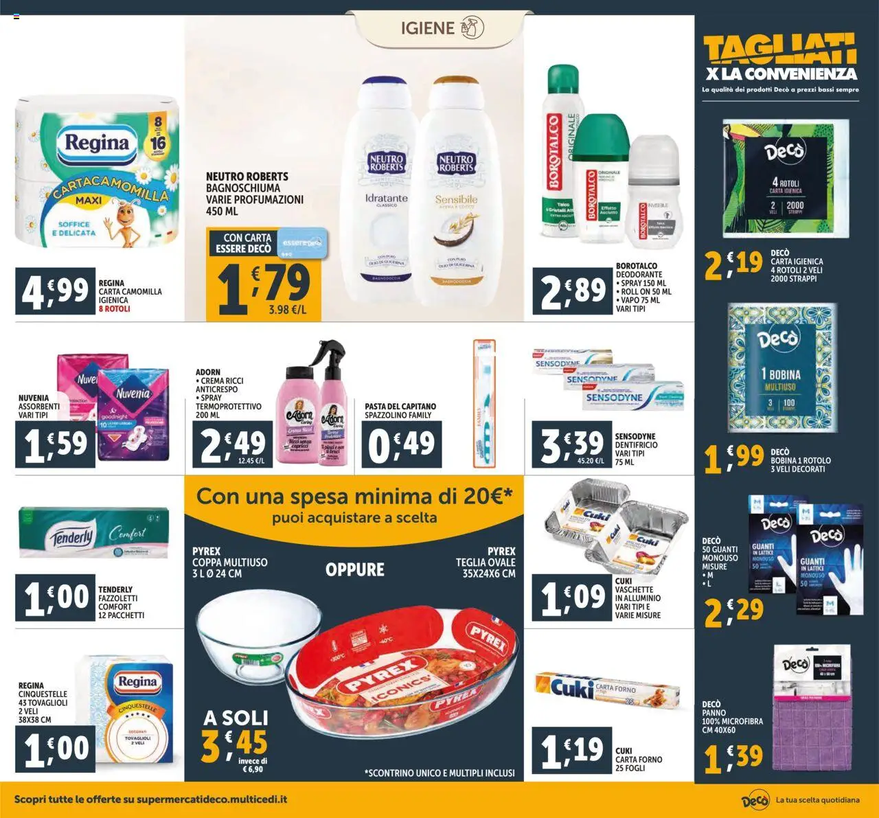 Volantino Decò del 16.10.2025 | Pagina: 18 | Prodotti: Dentifricio, Spazzolino, Pasta, Carta forno