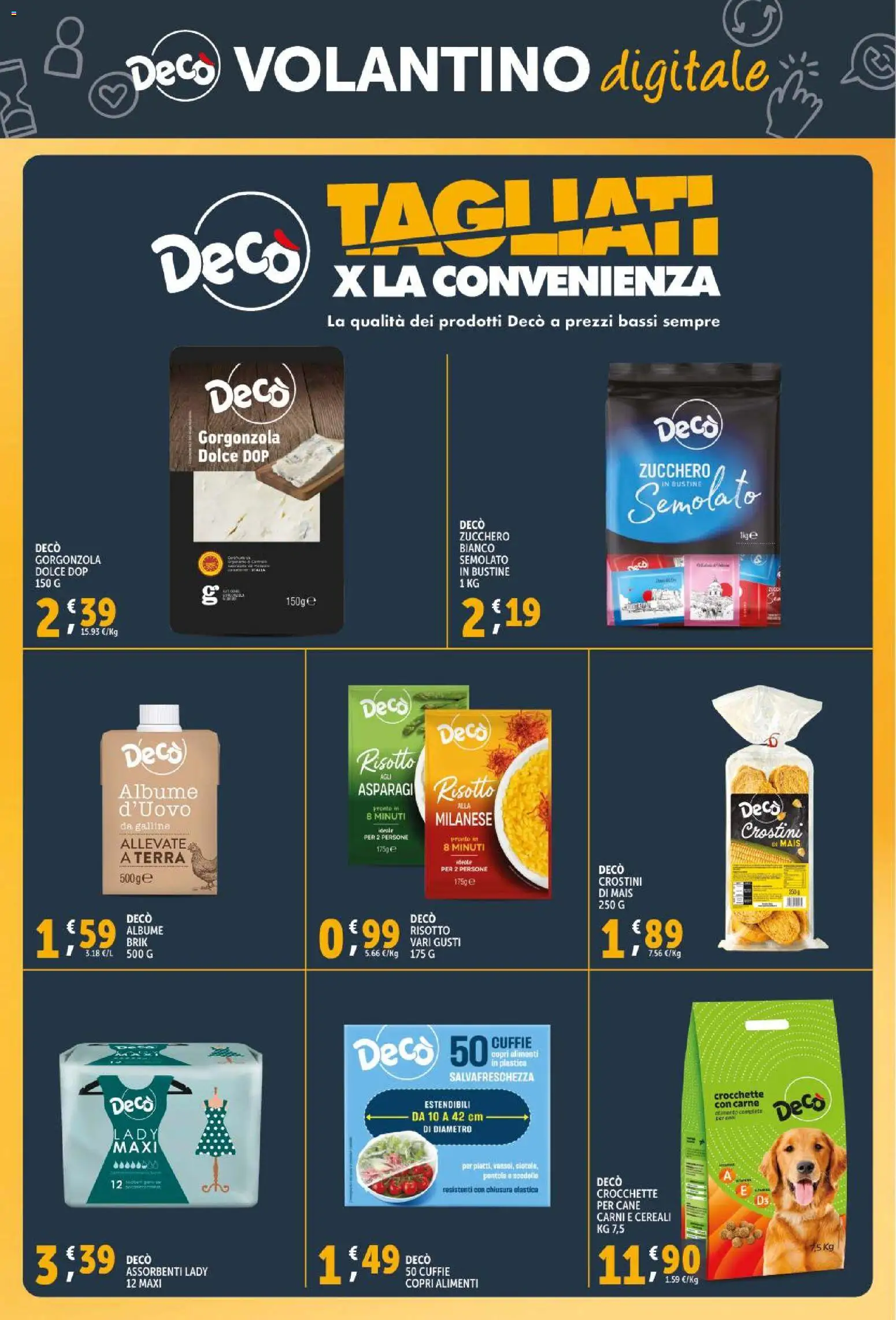Volantino Decò del 20.01.2026 | Pagina: 31 | Prodotti: Crocchette, Crostini, Cuffie, Gorgonzola