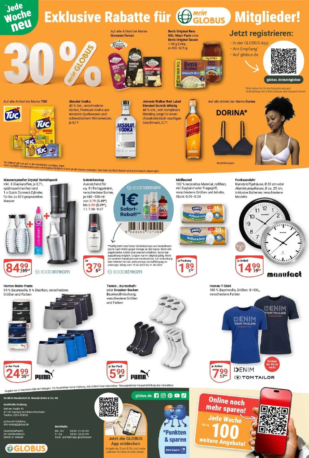 Globus prospekt Duisburg	 - gültig ab dem 11.08.2025 | Seite: 28 | Produkte: Basmatireis, Wasser, Reis, Telefon