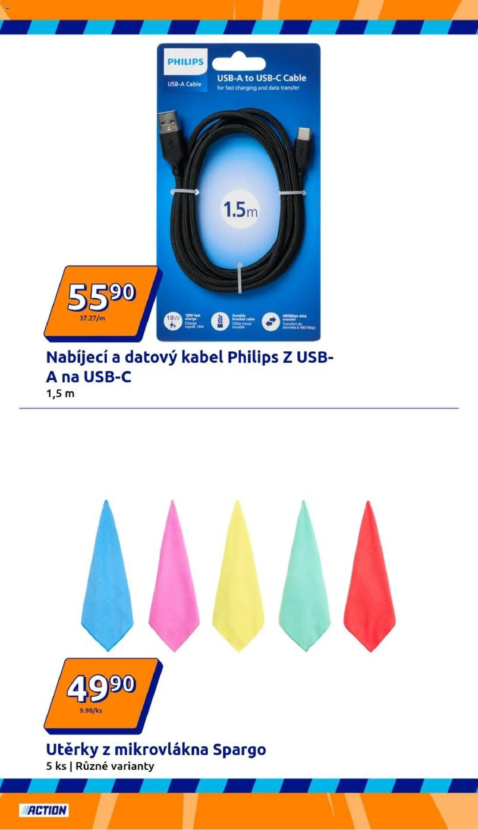 Action leták od 31.12.2025 | Strana: 10 | Produkty: Utěrky, Kabel, USB