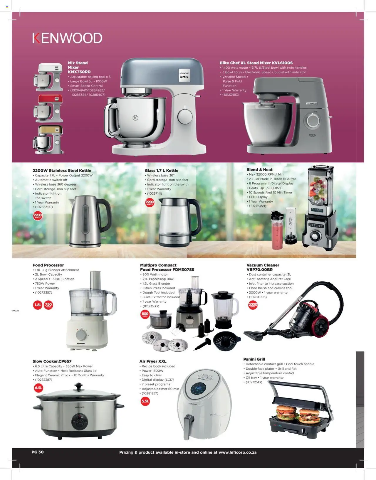 HiFi Corp - Extended Range Catalogue │ valid from 12.02.2024 | Page: 30 | Products: Bowl, Fryer, Food processor, Juice