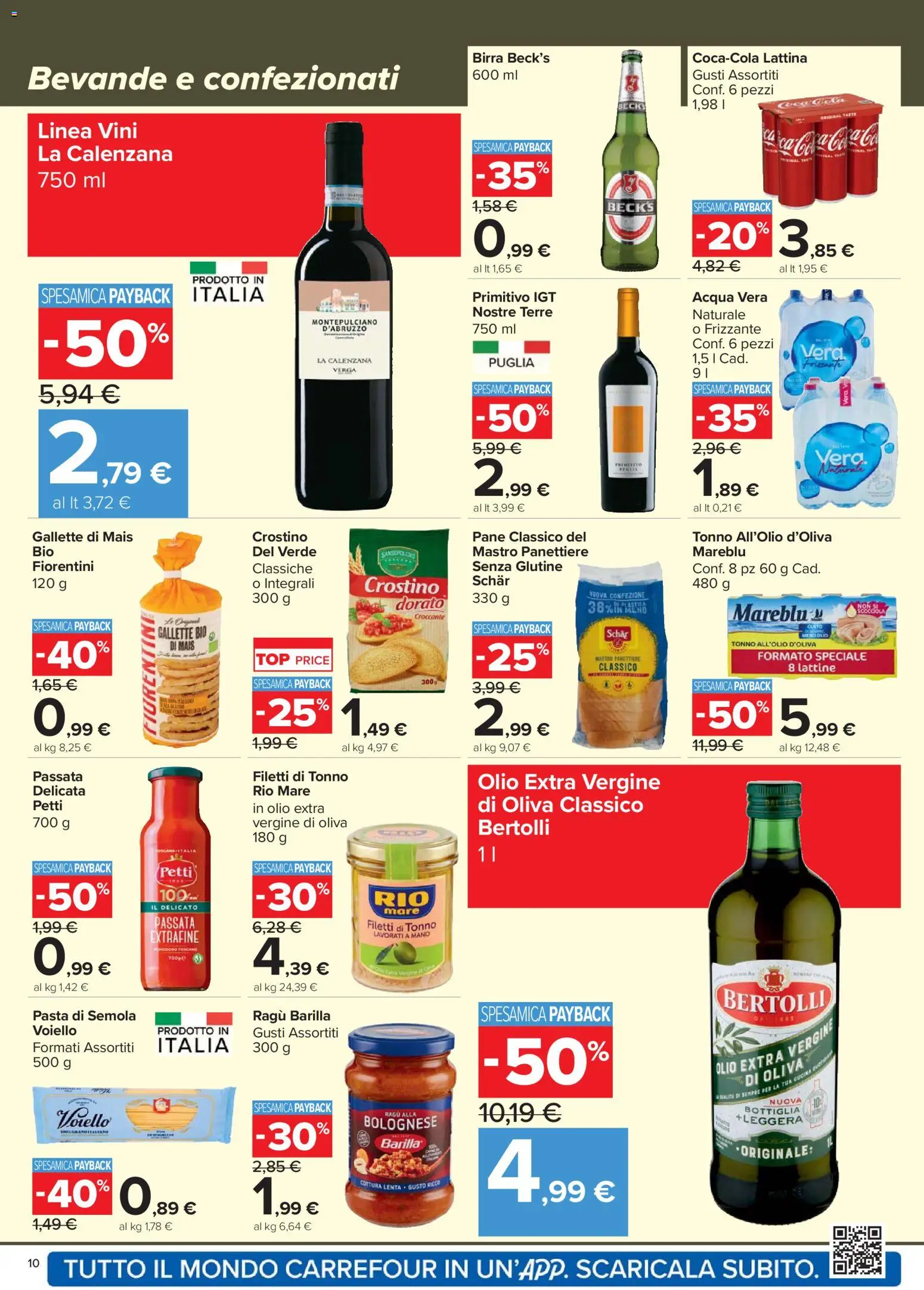 Volantino Carrefour del 13.03.2026 | Pagina: 10 | Prodotti: Pane, Birra, Top, Pasta