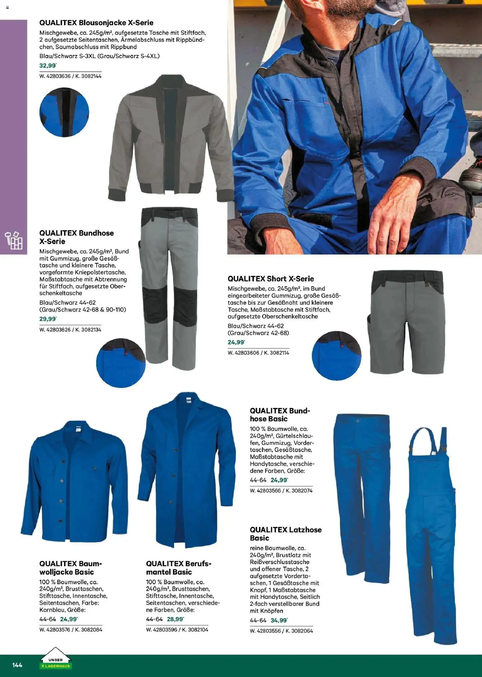 Lagerhaus Garten & Freizeit Katalog 2026 - Wien, Innsbruck gültig ab 01.03.2026 | Seite: 144 | Produkte: Mantel, Hose, Tasche