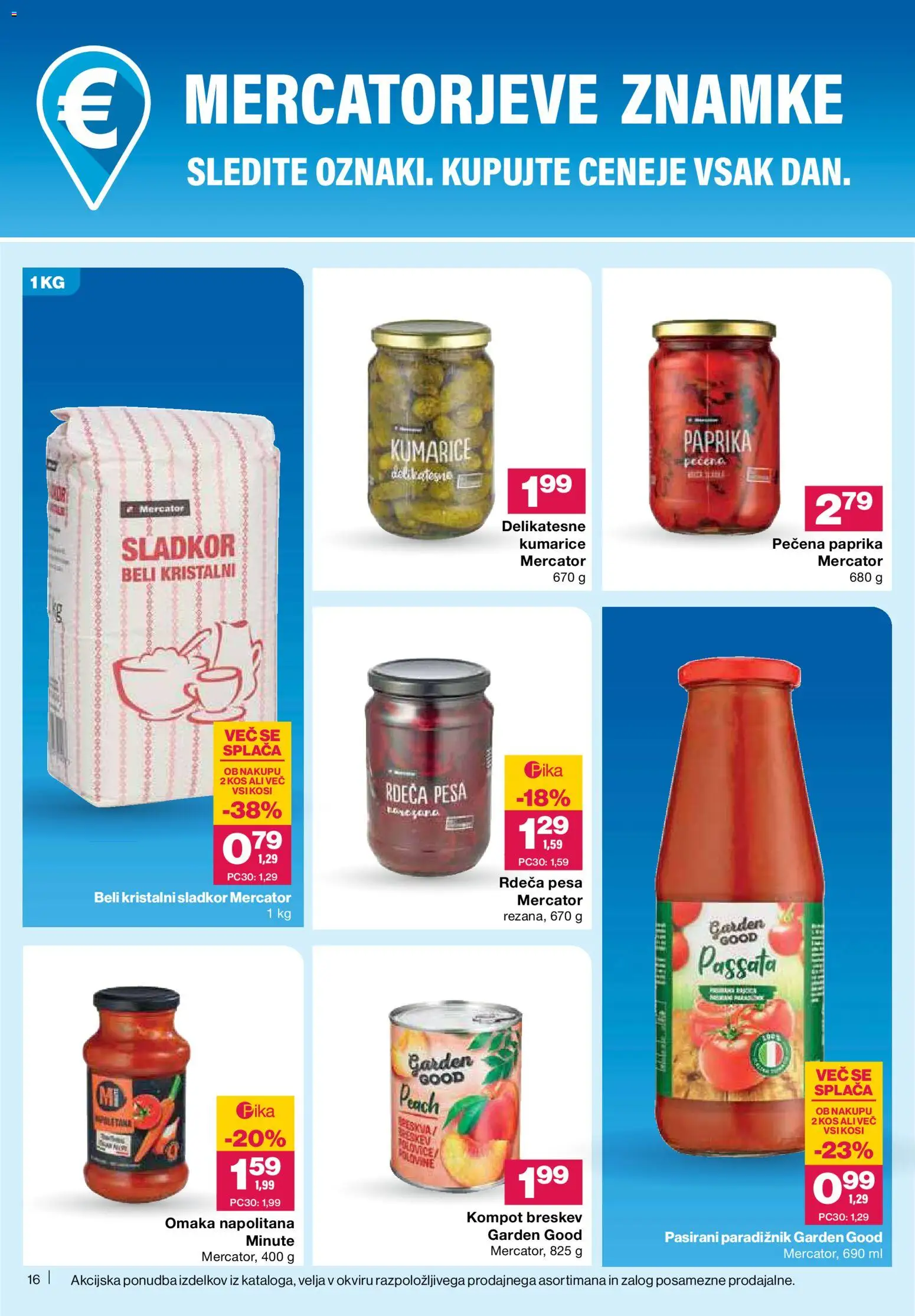 Novi Mercator katalog ponudbe – veljaven od 22.01.2026 | Stran: 16 | Izdelki: Paprika, Kos, Omaka, Sladkor