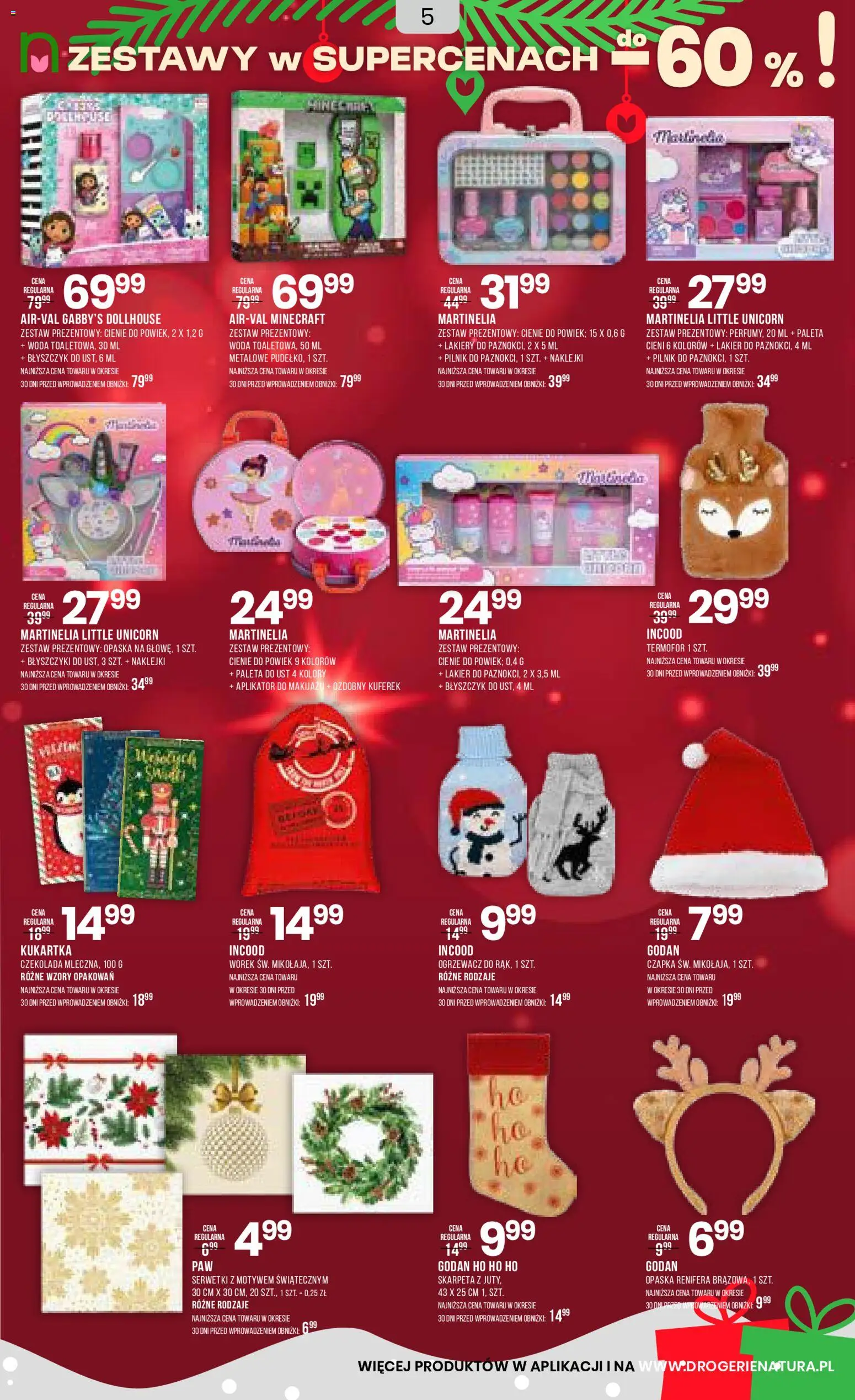 Drogerie Natura Gazetka od 10.12.2025 | Strona: 5 | Produkty: Czapka, Cienie do powiek, Lakiery, Woda