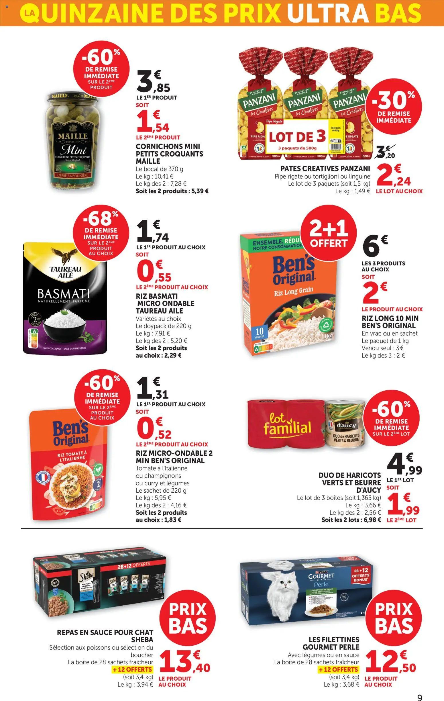 {H1} | Page: 9 | Produits: Riz basmati, Curry, Beurre, Riz