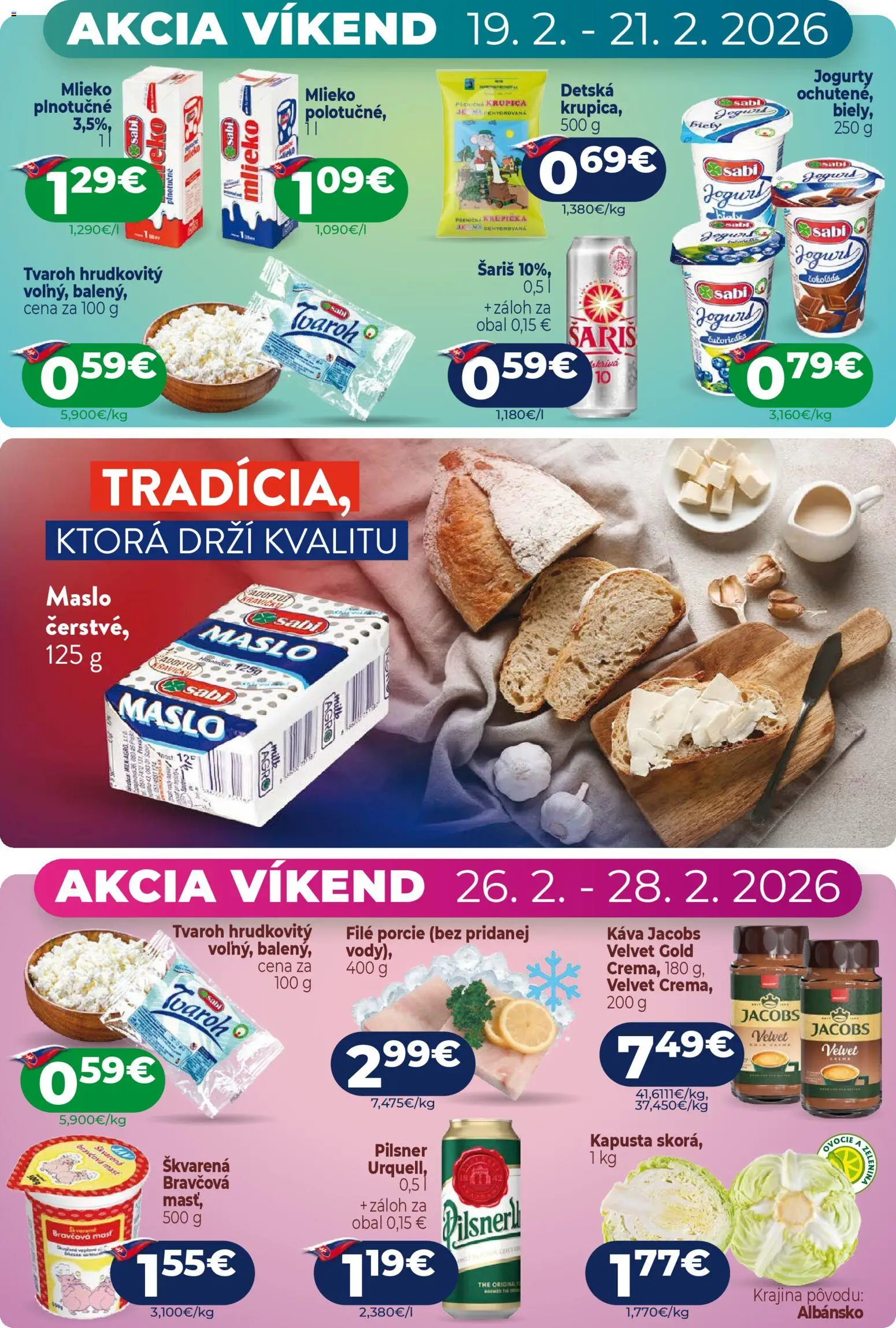 Nové Milk Agro akcie – leták je platný od 18.02.2026 | Strana: 3 | Produkty: Jogurt, Čokoláda, Šariš, Tvaroh