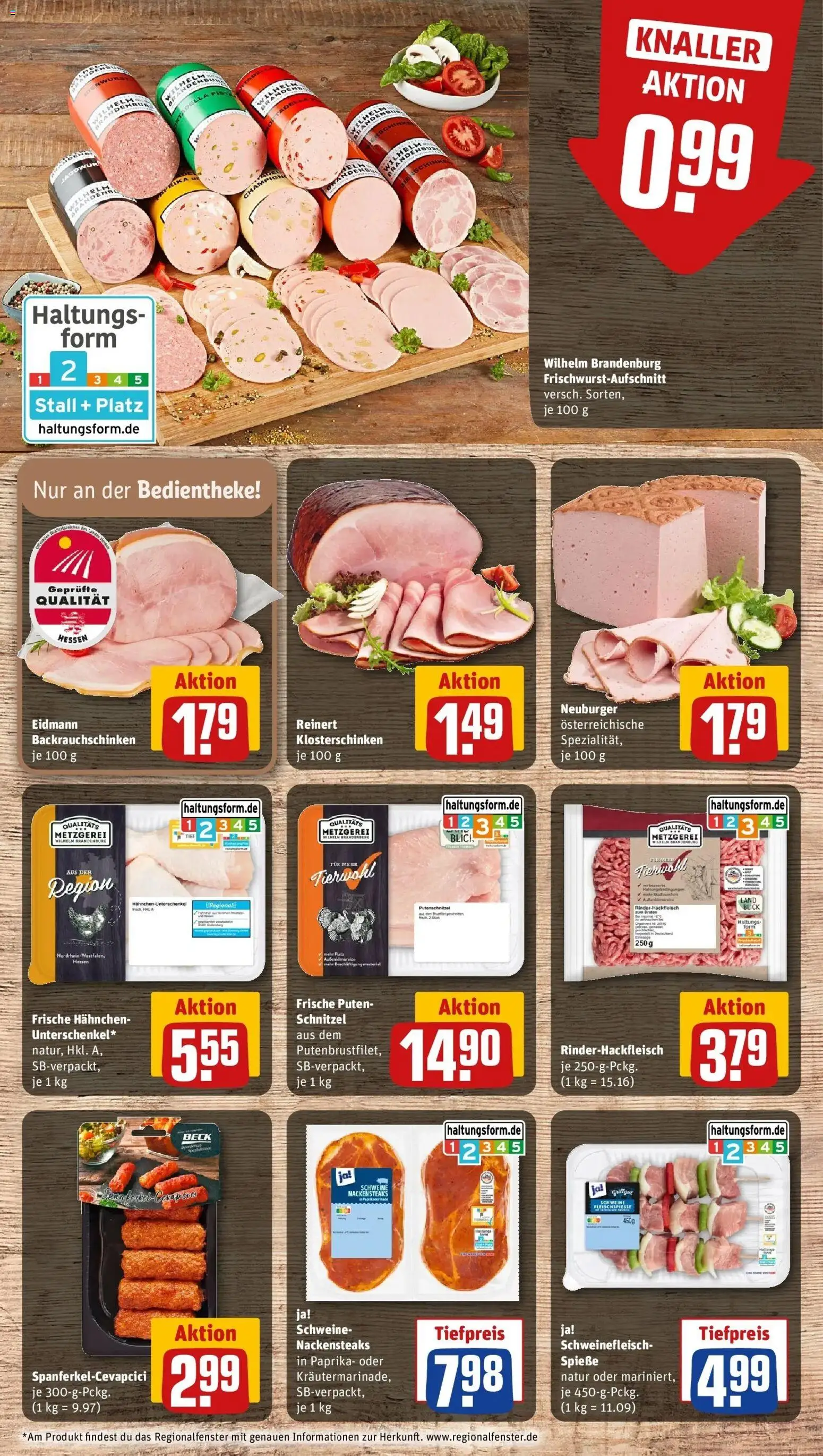 Rewe Prospekt Frankfurt / Kalbach	 – gültig ab 15.03.2026 | Seite: 10 | Produkte: Nackensteaks, Hahnchen, Cevapcici, Putenschnitzel