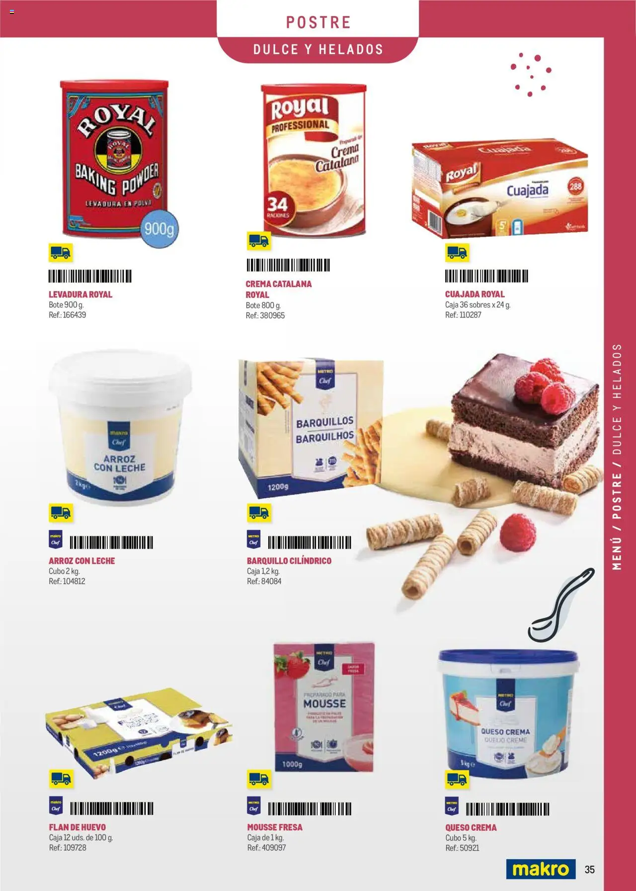 Makro - Menú y Barra Península │ válido desde el 08.09.2025 | Página: 35 | Productos: Polvo, Mousse, Arroz, Caja