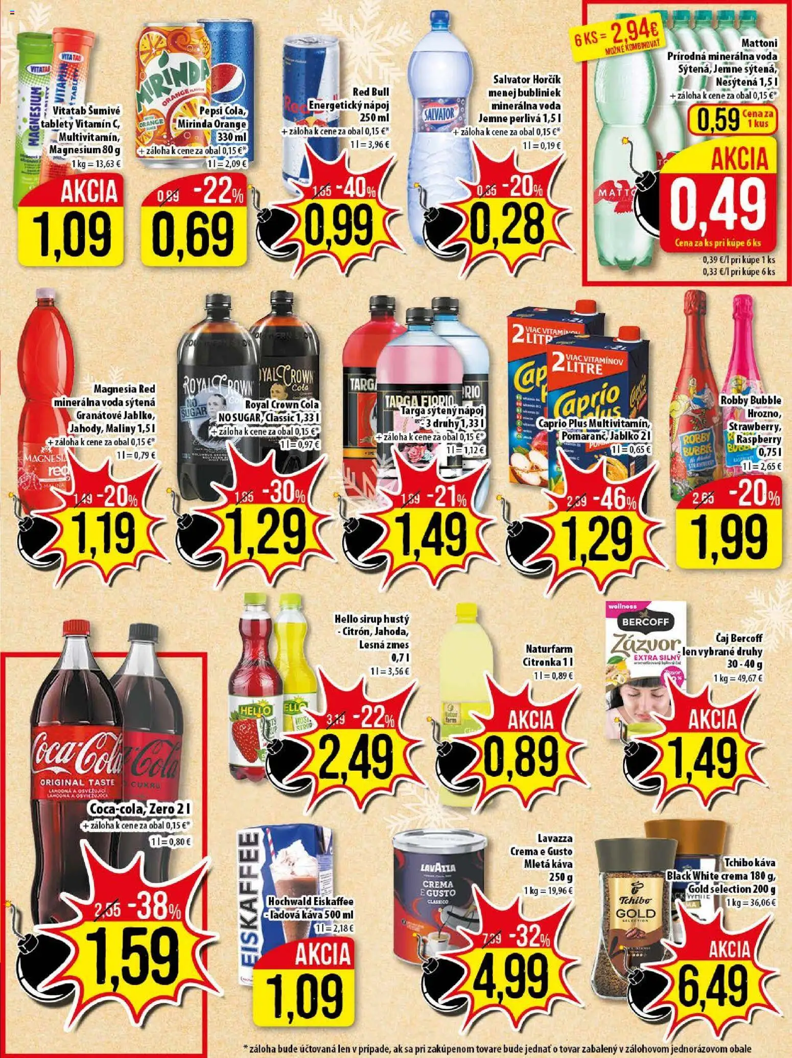 Nové Klas akcie – leták je platný od 29.12.2025 | Strana: 21 | Produkty: Čaj, Voda, Pepsi, Minerálna voda
