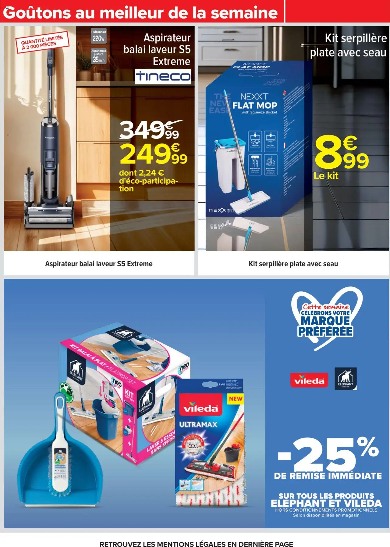  | Page: 47 | Produits: Aspirateur, Serpillère, Aspirateur balai, Vileda
