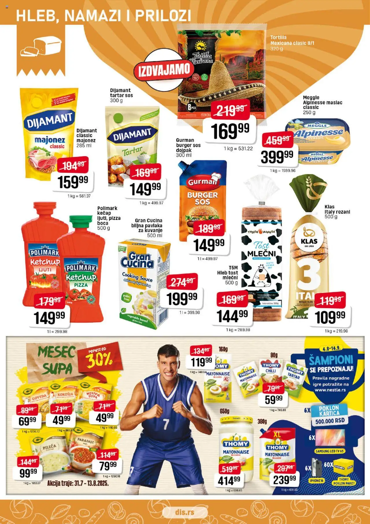 DIS katalog - važi od 31.07.2025 | Strana: 6 | Proizvode: Kečap, Hleb, Paradajz, Pavlaka