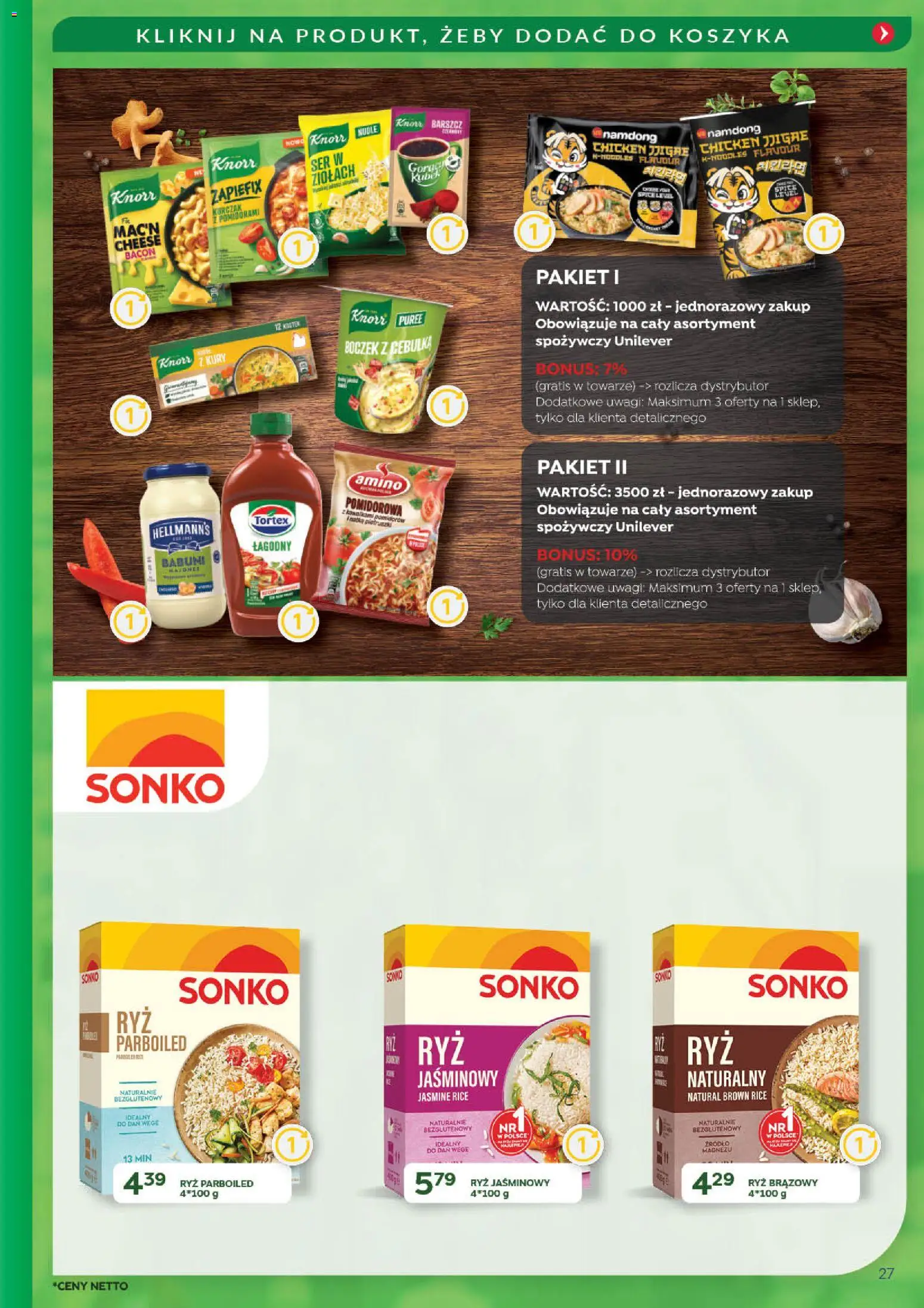 Eurocash Gazetka - Promocje na okrągło od 03.11.2025 | Strona: 27 | Produkty: Barszcz, Kurczak, Ser, Ryż