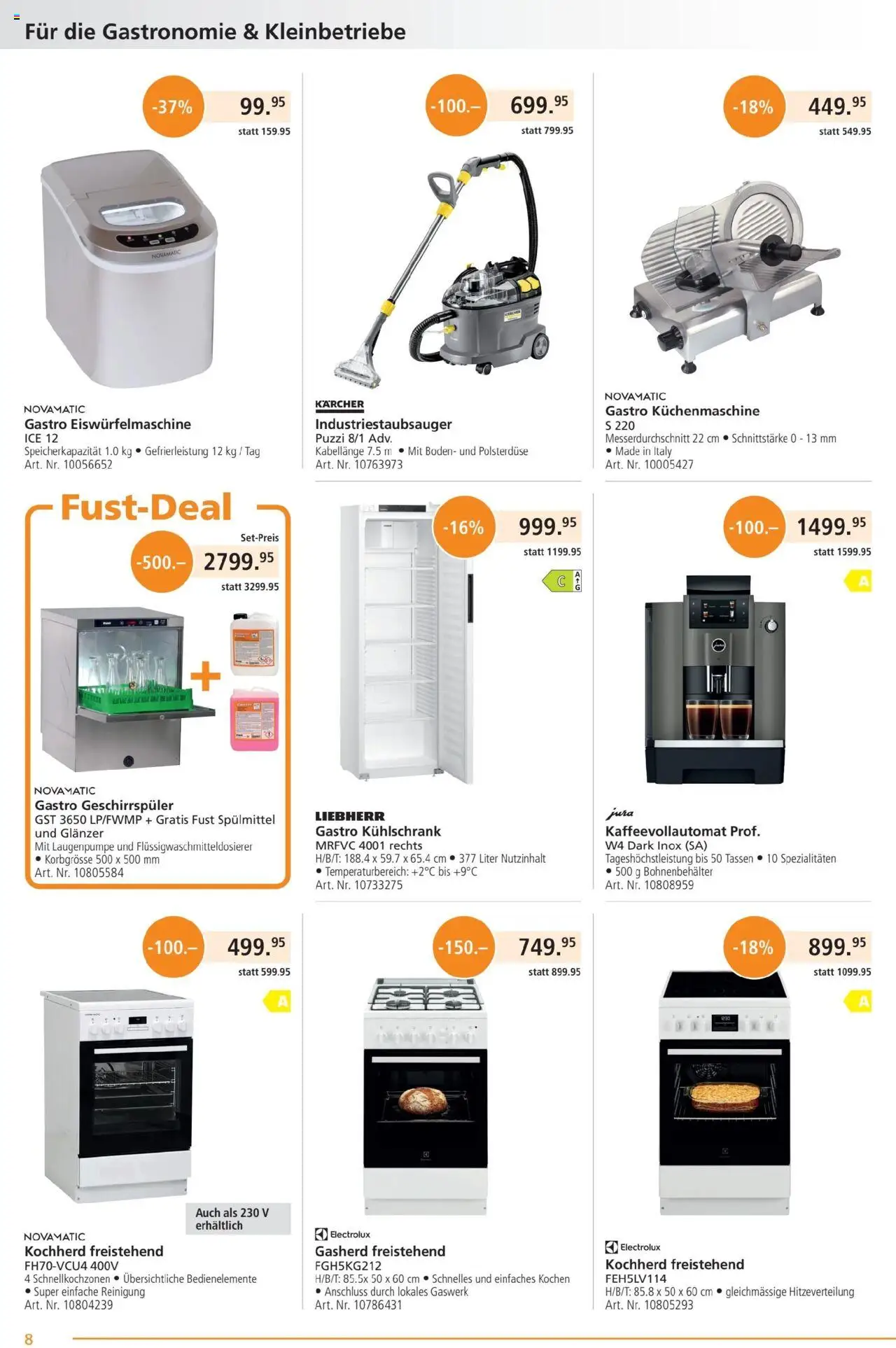 Fust Aktionen – gültig ab 22.09.2025 | Seite: 8 | Produkte: Jura, Kaffeevollautomat, Kühlschrank, Liebherr