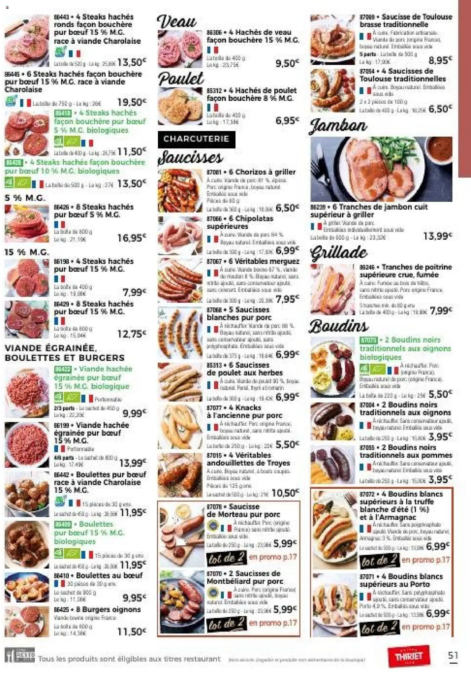 {H1} | Page: 51 | Produits: Viande hachée, Jambon, Viande, Oignons
