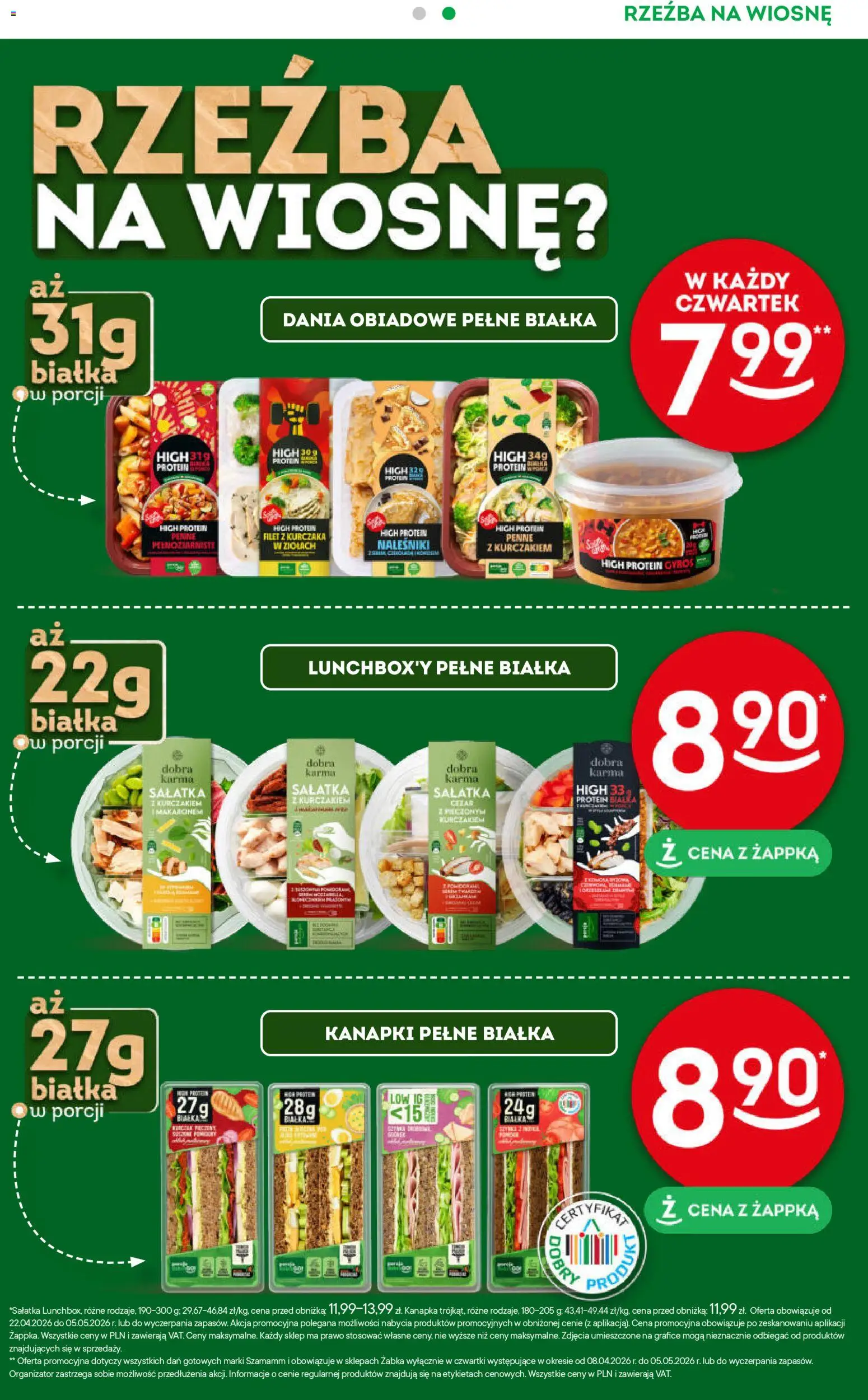 Żabka gazetka od 22.04.2026 | Strona: 3 | Produkty: Penne, Filet z kurczaka, Naleśniki, Sałatka