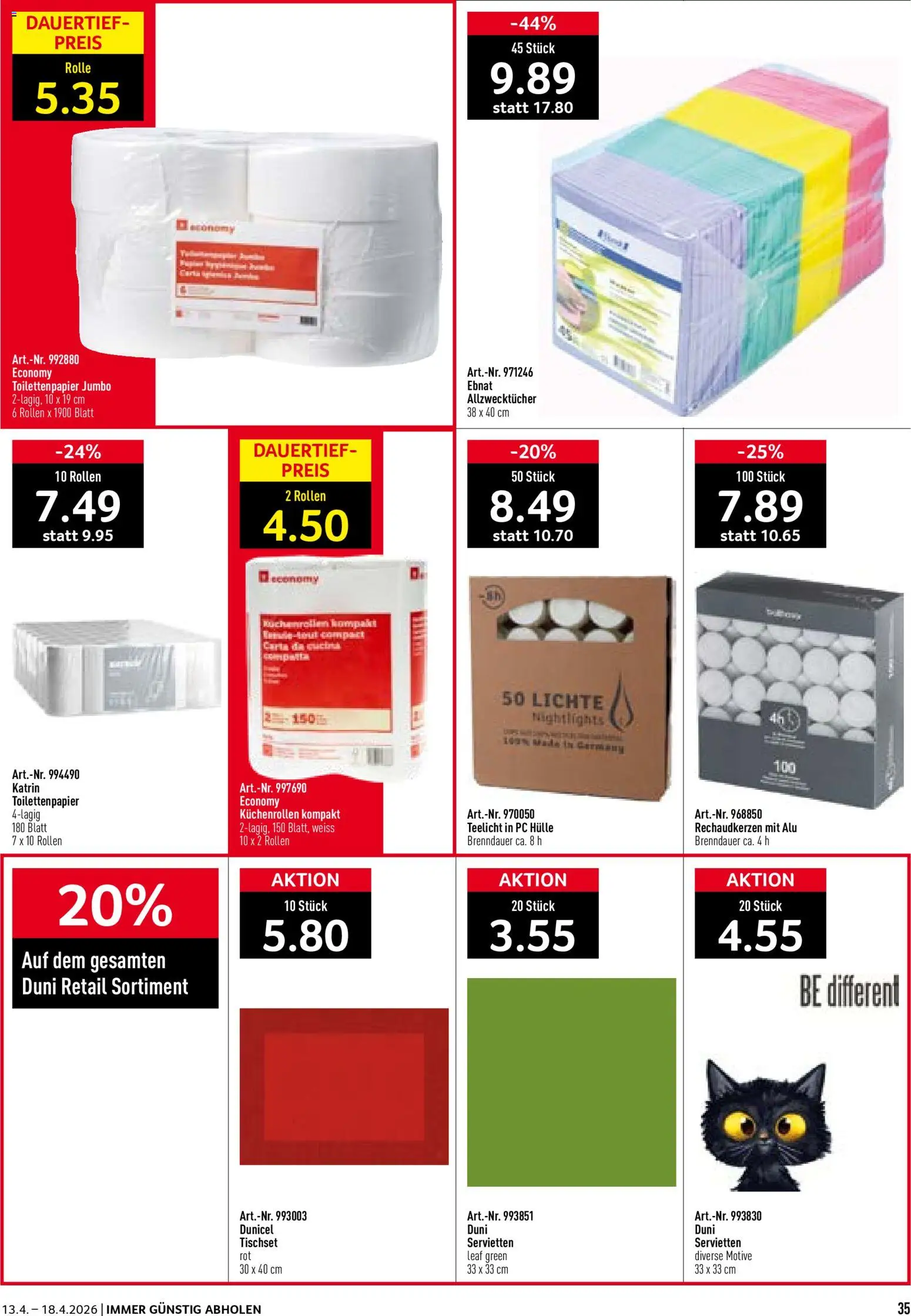 Prodega aktionen – gültig ab 13.04.2026 | Seite: 35 | Produkte: Pc, Hülle, Toilettenpapier