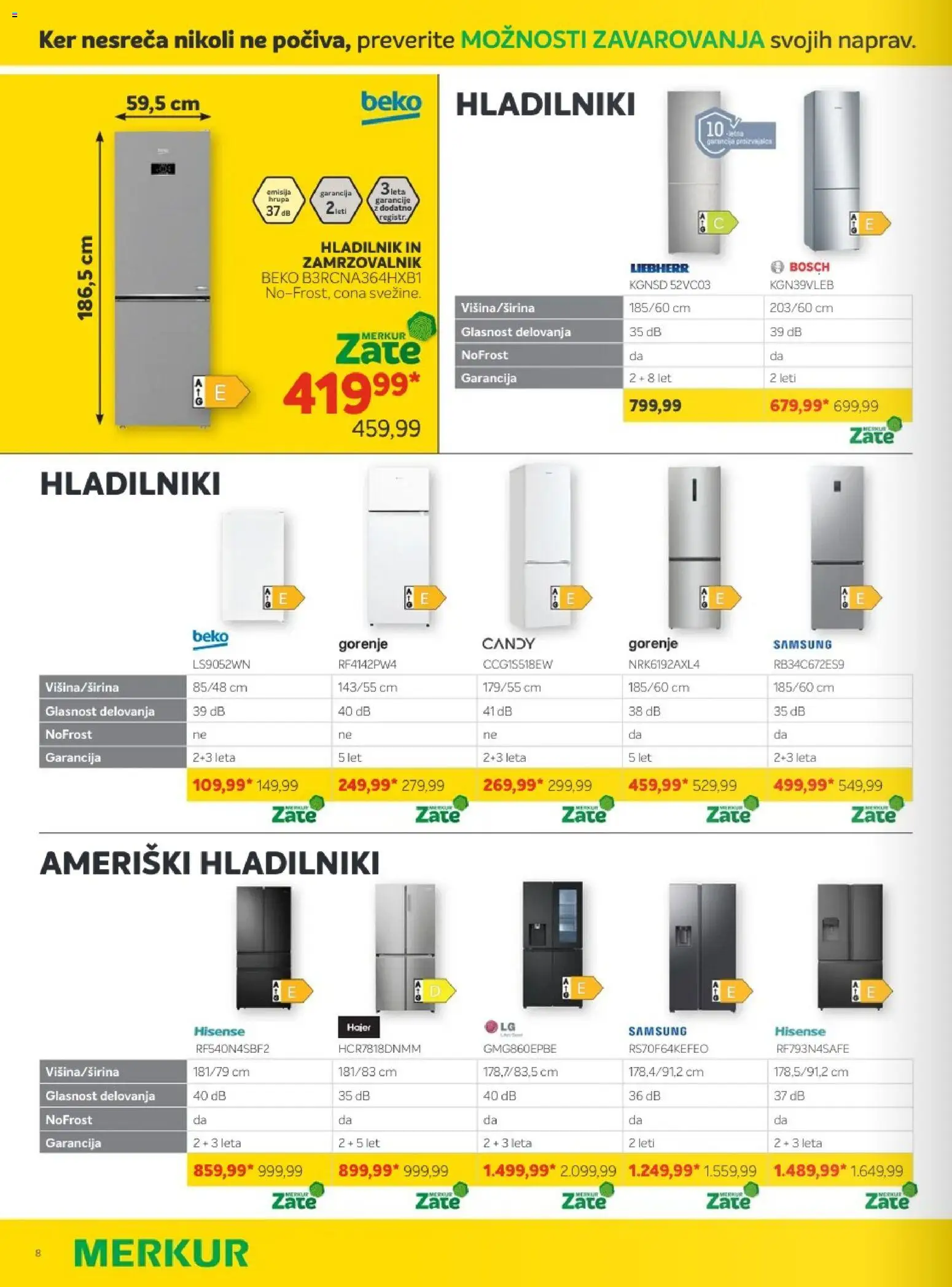 Novi Merkur katalog ponudbe – veljaven od 01.10.2025 | Stran: 30 | Izdelki: Hladilnik, Zamrzovalnik