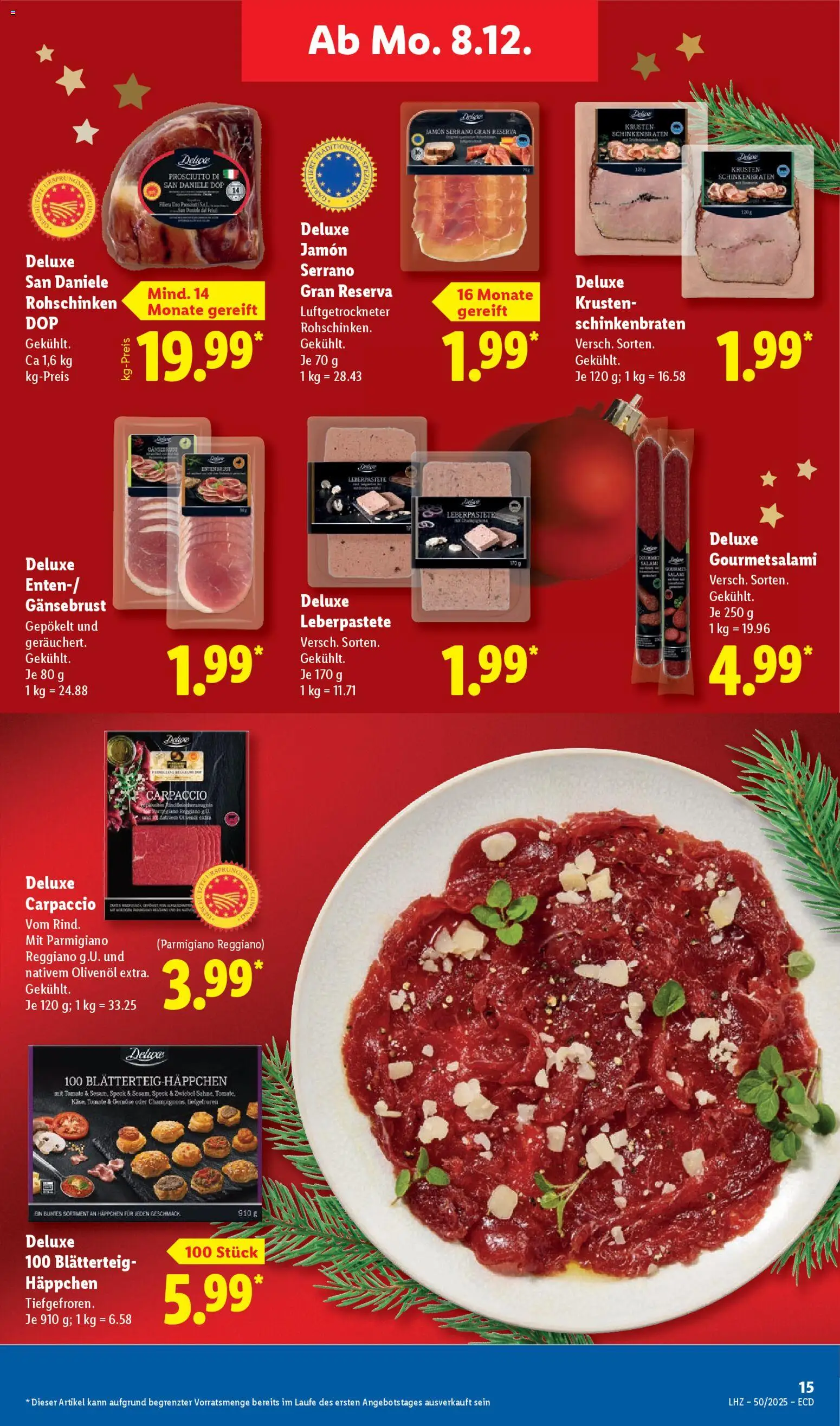 Lidl - Prospekt – gültig ab 08.12.2025 | Seite: 25 | Produkte: Olivenol, Gemüse, Salami