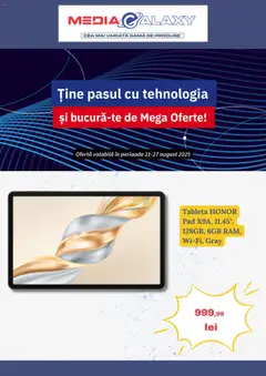 Catalog Media Galaxy – previzualizare al pliantului de la Media Galaxy valabil de la 21.08.2025