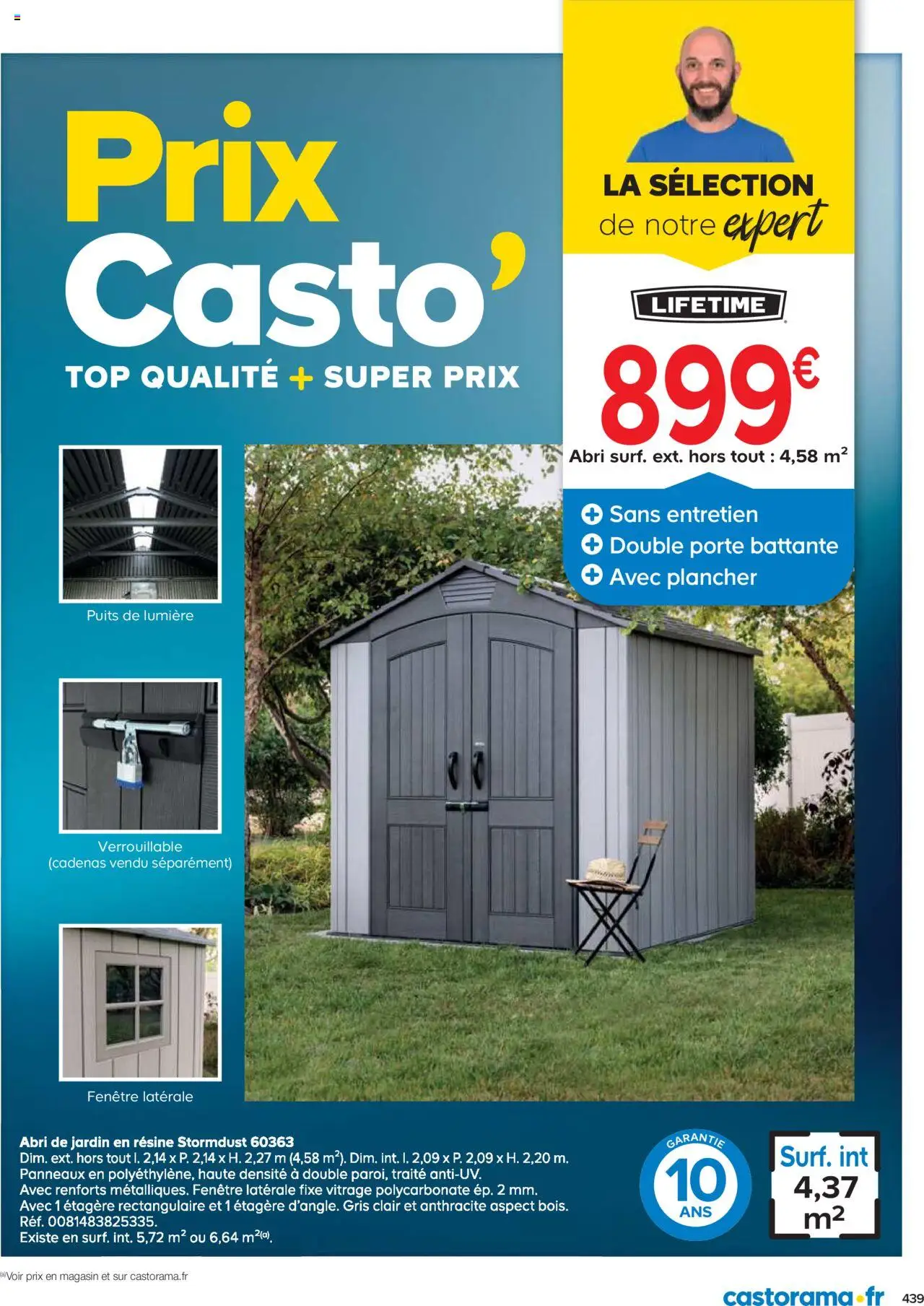  | Page: 439 | Produits: Porte, Étagère, Abri de jardin