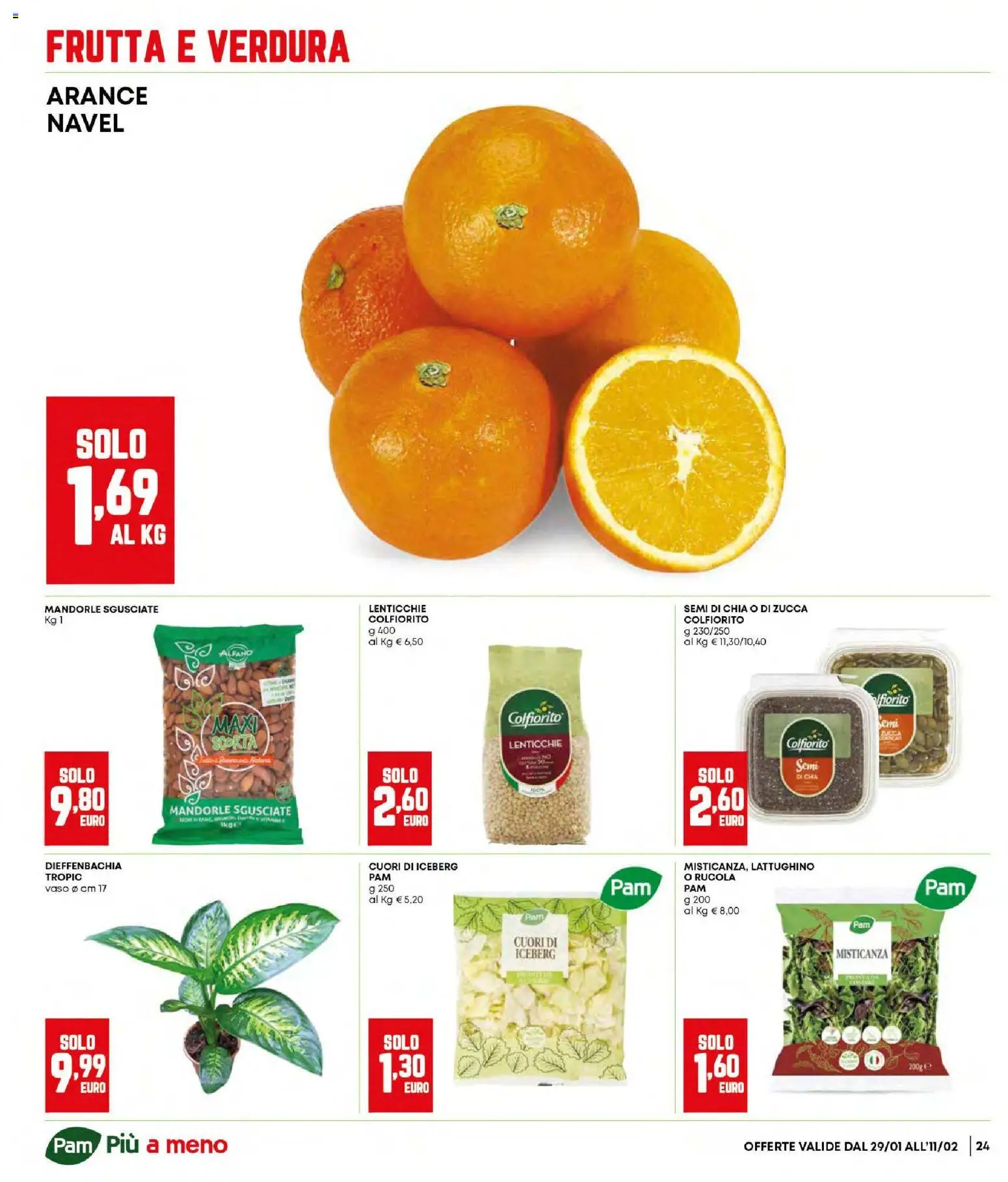 Volantino Panorama del 29.01.2026 | Pagina: 24 | Prodotti: Rucola, Frutta, Mandorle, Zucca