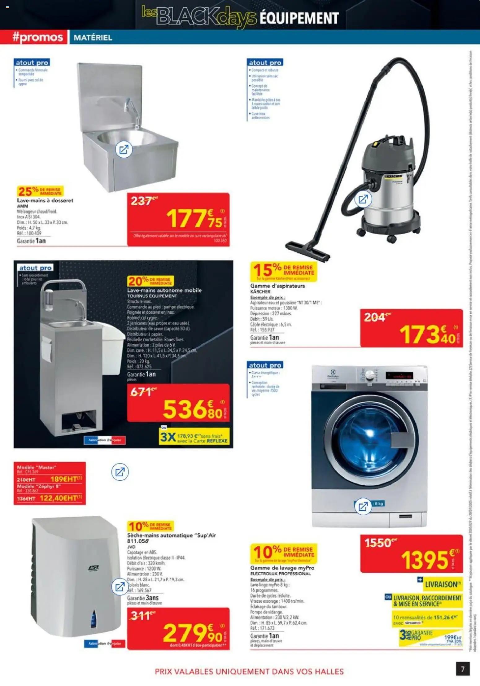 {H1} | Page: 7 | Produits: Câble, Poubelle, Aspirateur, Piles