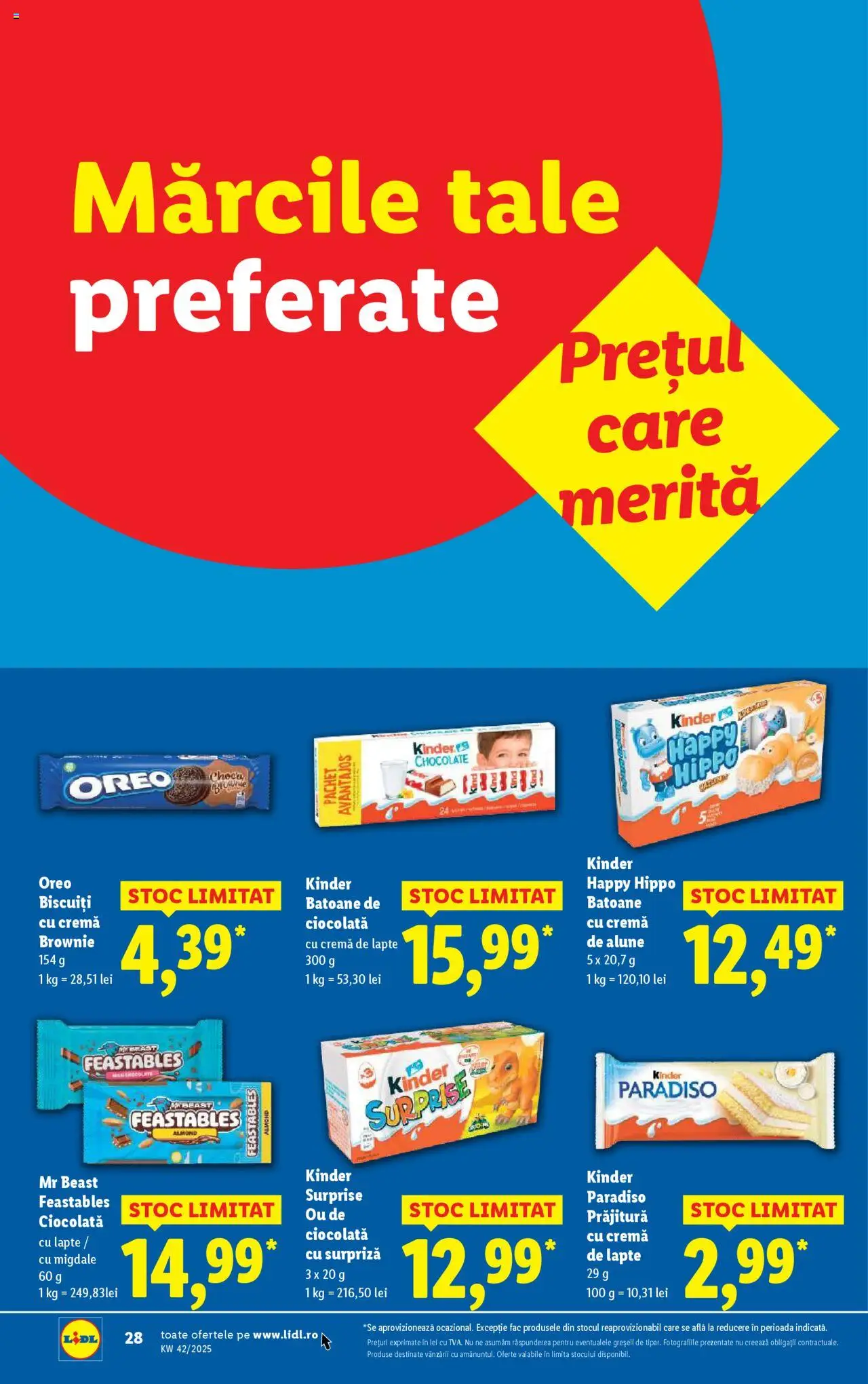 Noul catalog Lidl – valabil de la 13.10.2025 | Pagină: 28 | Produse: Prăjitură, Alune, Lapte, Cremă