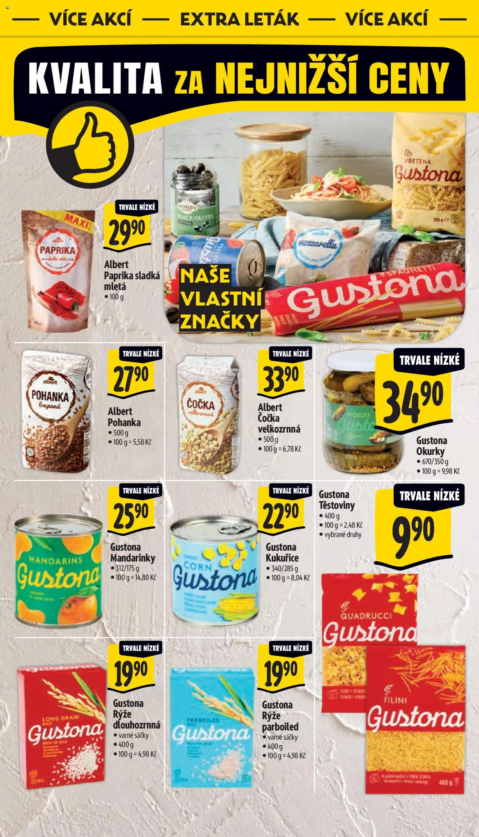 Albert leták - Supermarket od 25.03.2026 | Strana: 42 | Produkty: Těstoviny, Mandarinky, Okurky, Pohanka