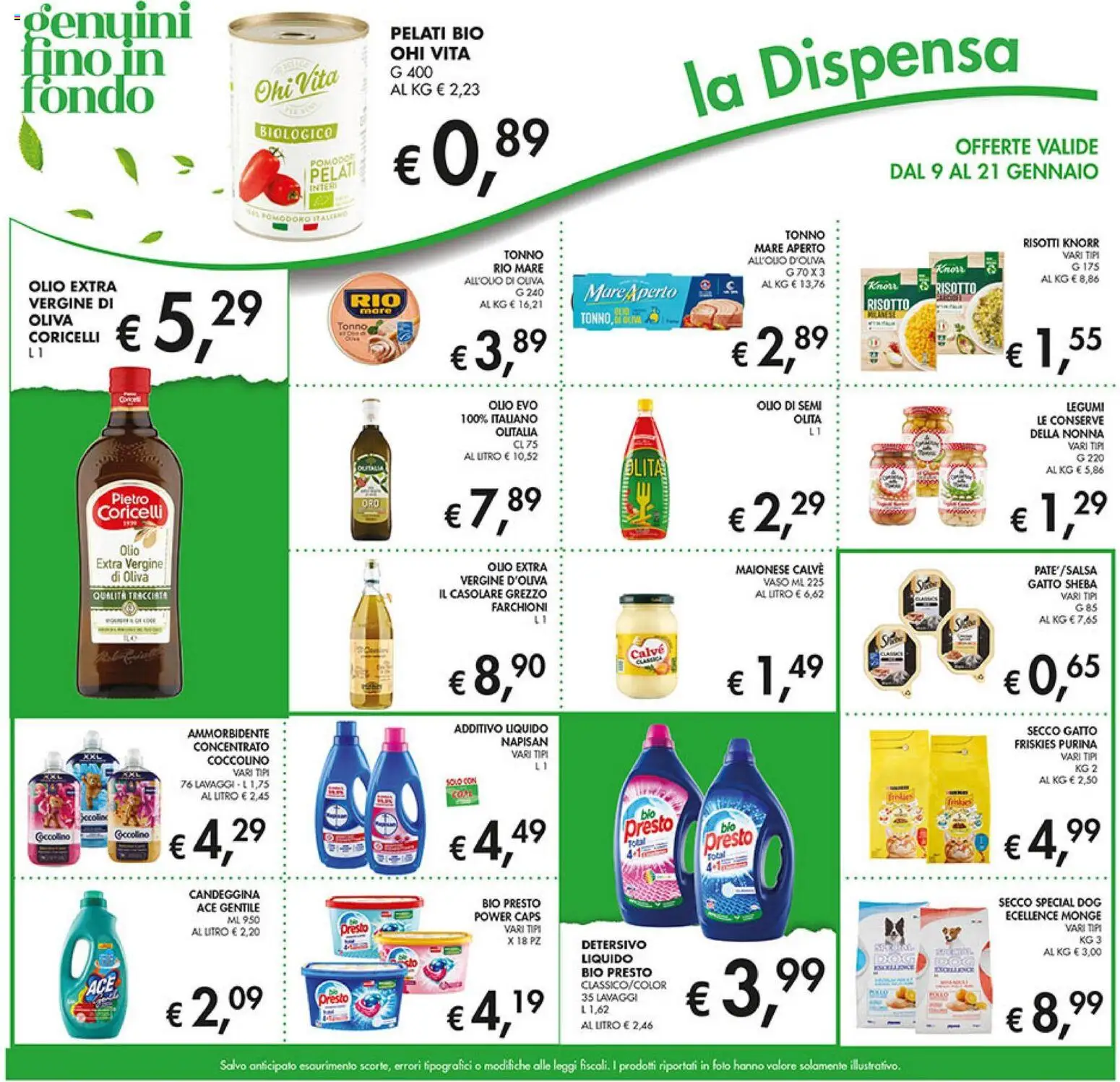 Volantino Coal del 09.01.2026 | Pagina: 19 | Prodotti: Legumi, Ammorbidente, Candeggina, Olio extra vergine