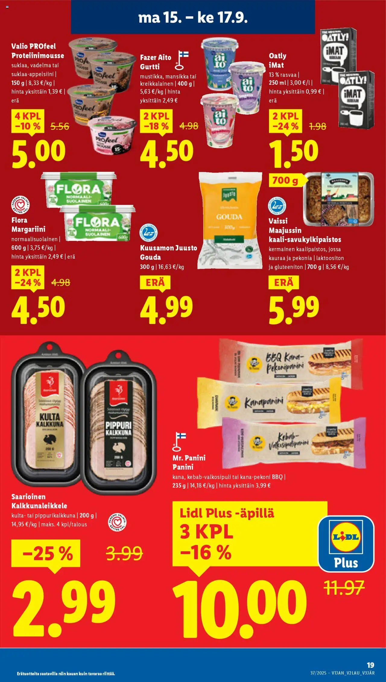 Lidl tarjoukset - Rovaniemi – voimassa 11.09.2025 alkaen | Sivu: 23 | Tuotteet: Vadelma, Margariini, Juusto, Pippuri