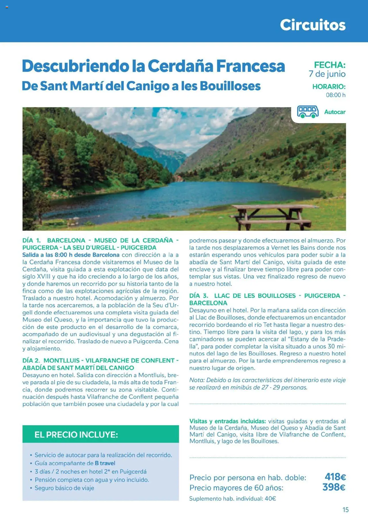 B the travel brand Viatges i Excursions │ válido desde el 01.05.2025 | Página: 15 | Productos: Queso, Vino