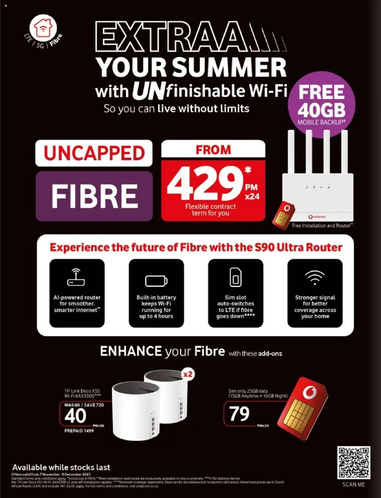 New Vodacom catalogue – valid from 04.11.2025 | Page: 18 | Products: Data, Sim, Router, Battery