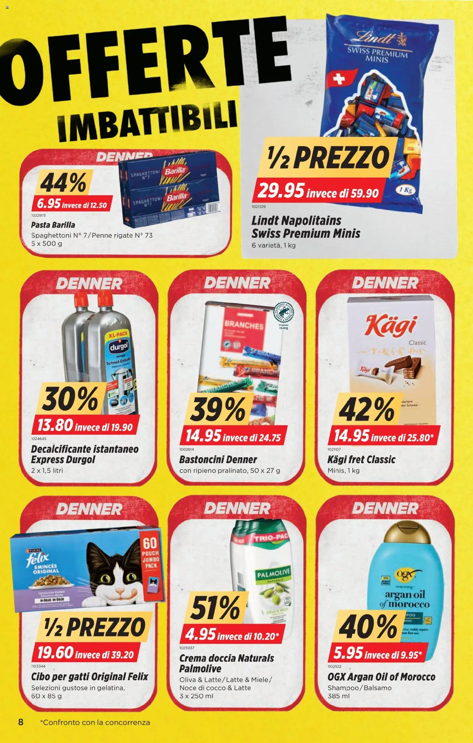 Denner Aktionen IT – gültig ab 25.11.2025 | Seite: 8 | Produkte: Barilla, Milch, Pasta, Miele