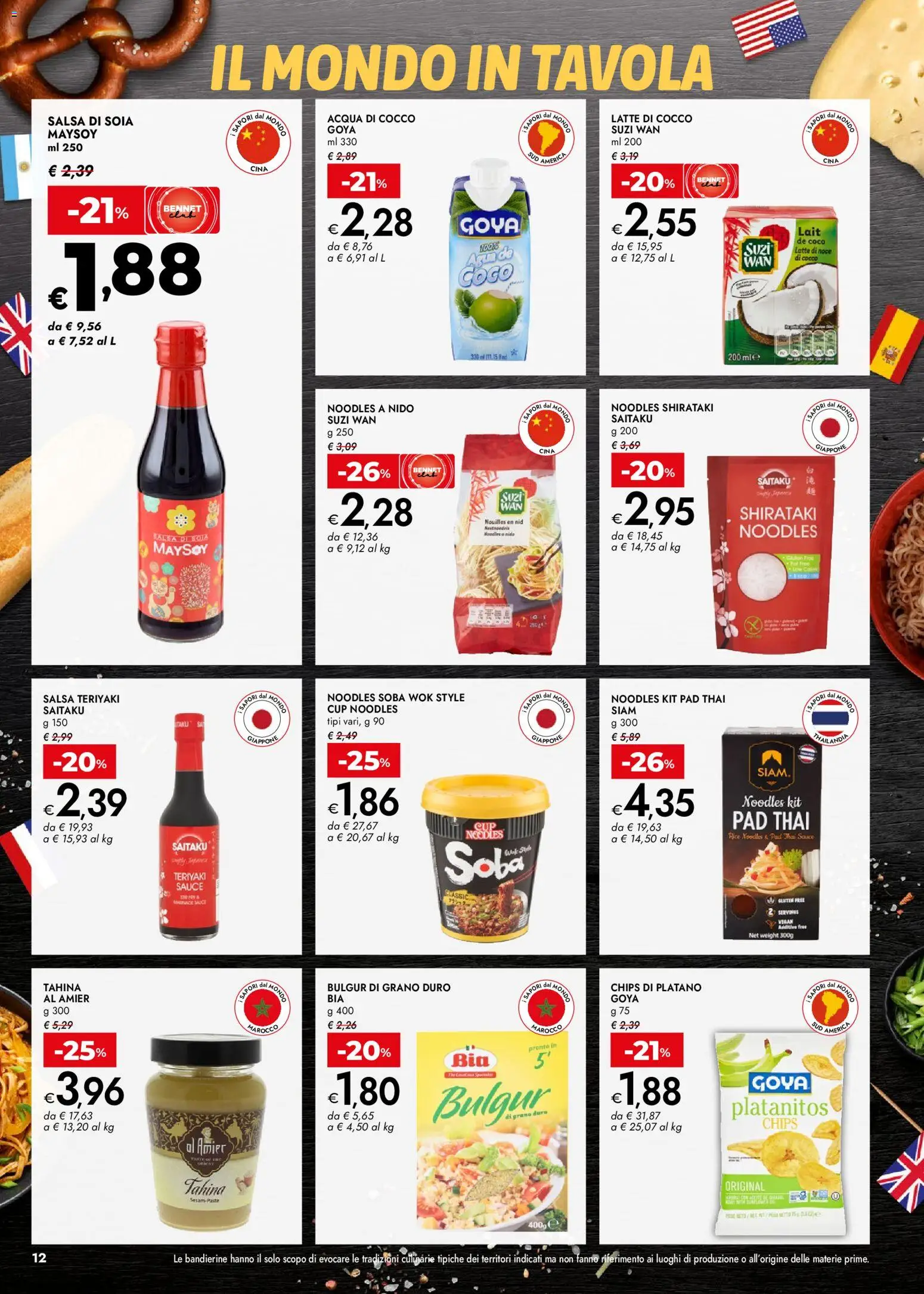 Volantino bennet del 05.03.2026 | Pagina: 12 | Prodotti: Acqua, Salsa, Latte, Bulgur