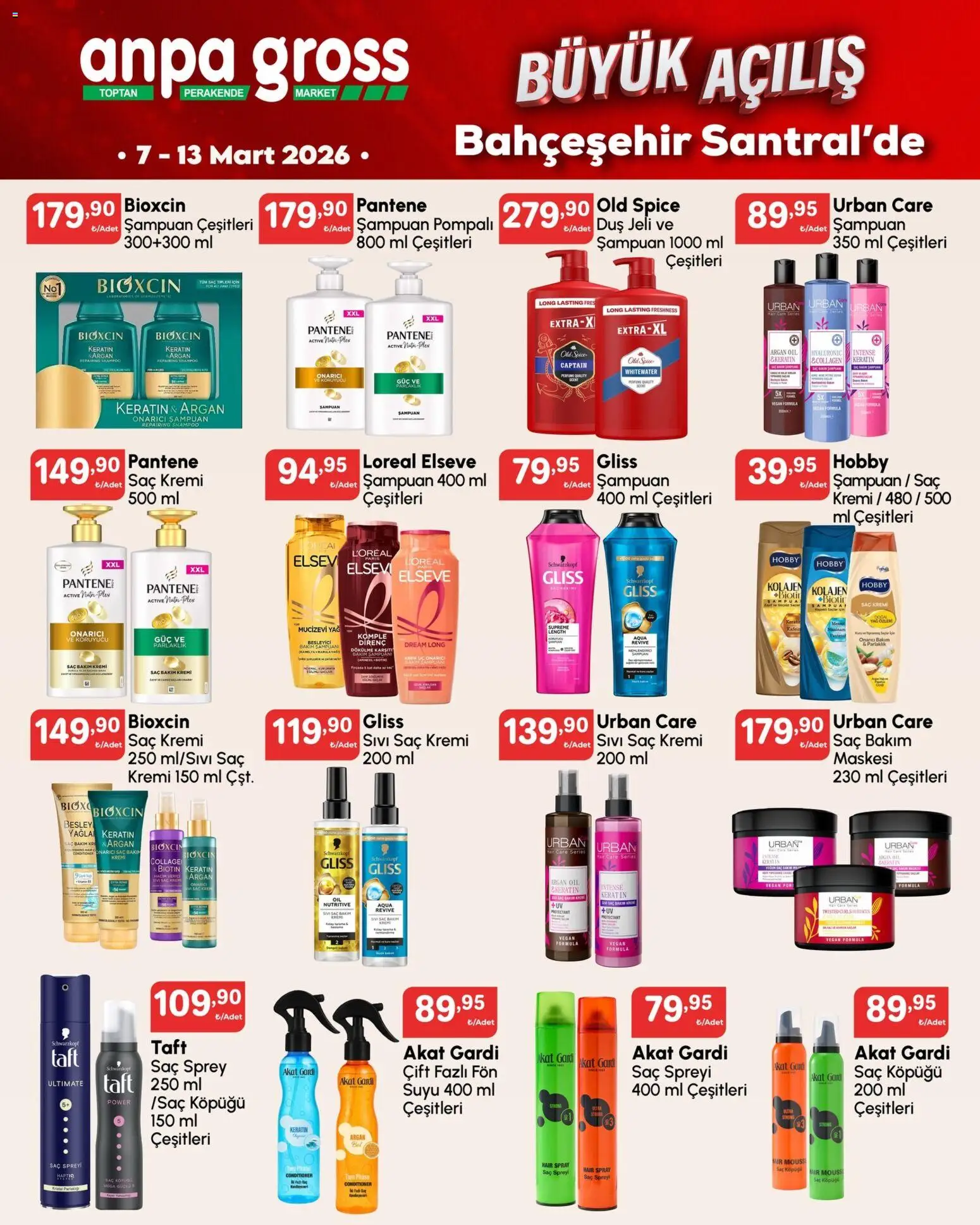 Anpa Gross - Katalog Büyük açılış 3 - 07.03.2026 tarihinden itibaren geçerlidir | Sayfa: 8 | Ürünler: Duş, Saç Kremi, Saç spreyi, Yağ