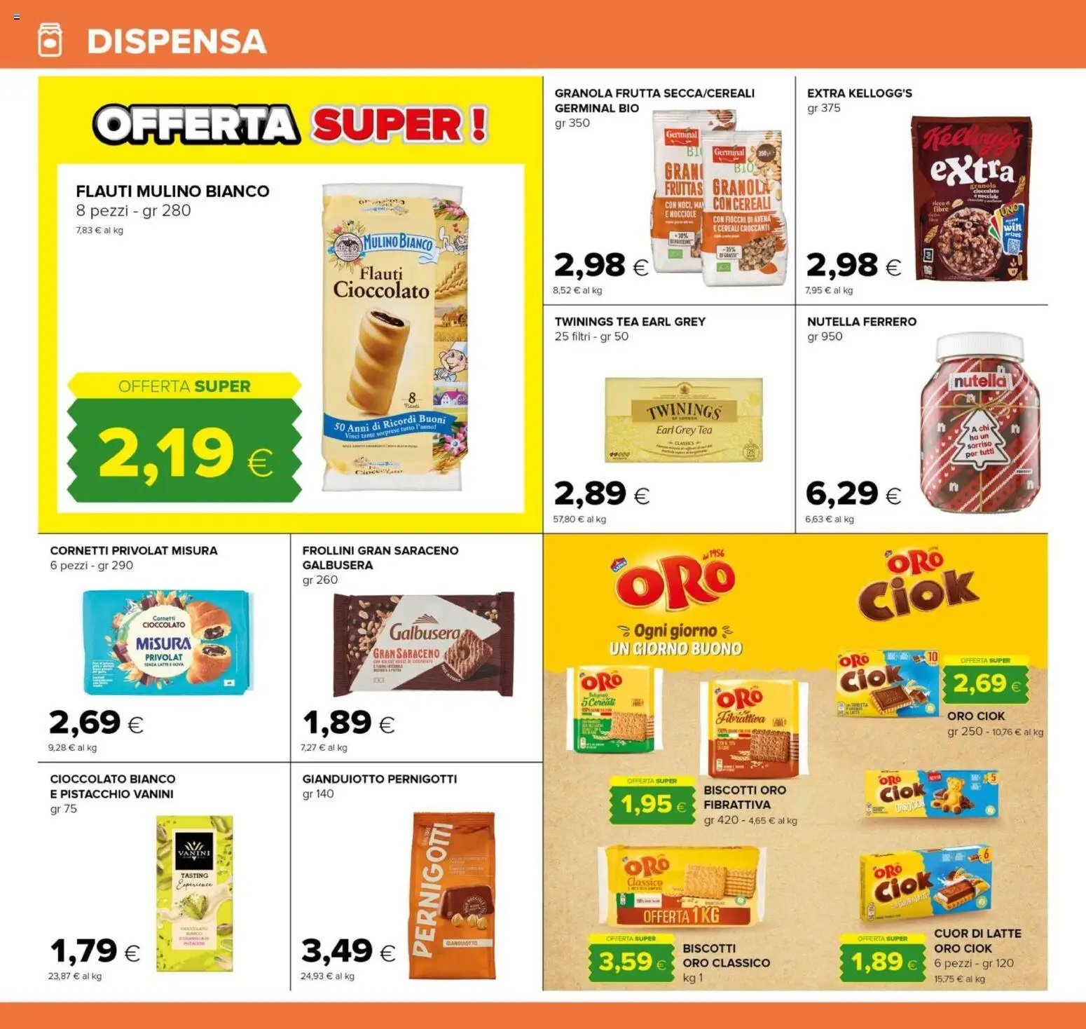 Volantino Oasi del 15.01.2026 | Pagina: 16 | Prodotti: Biscotti, Frutta, Nocciole, Frollini