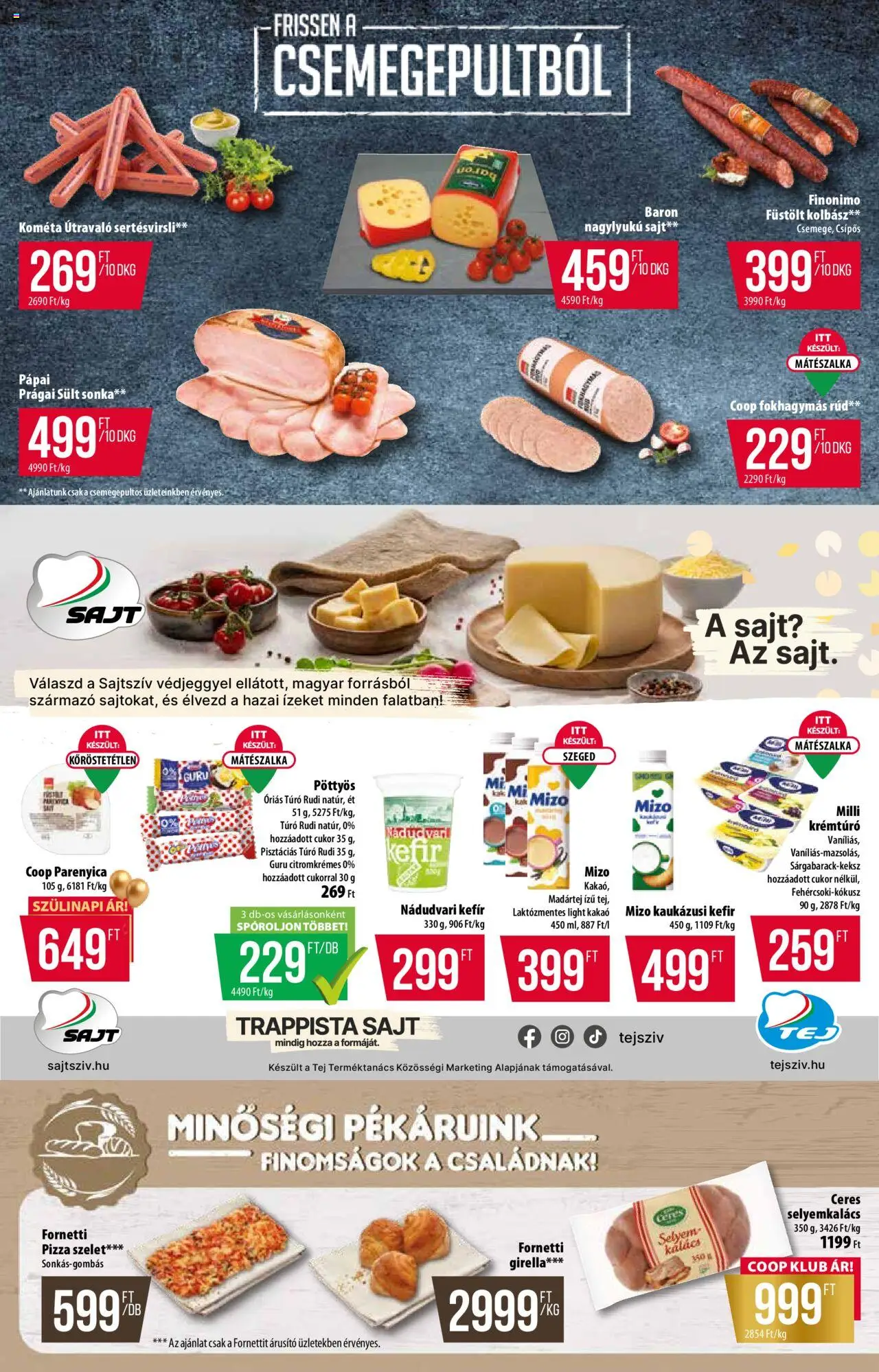 COOP akciós ujság - amely érvényes a következő dátumtól: 05.06.2025 | Oldal: 2 | Termékek: Túró rudi, Parenyica, Pizza, Túró