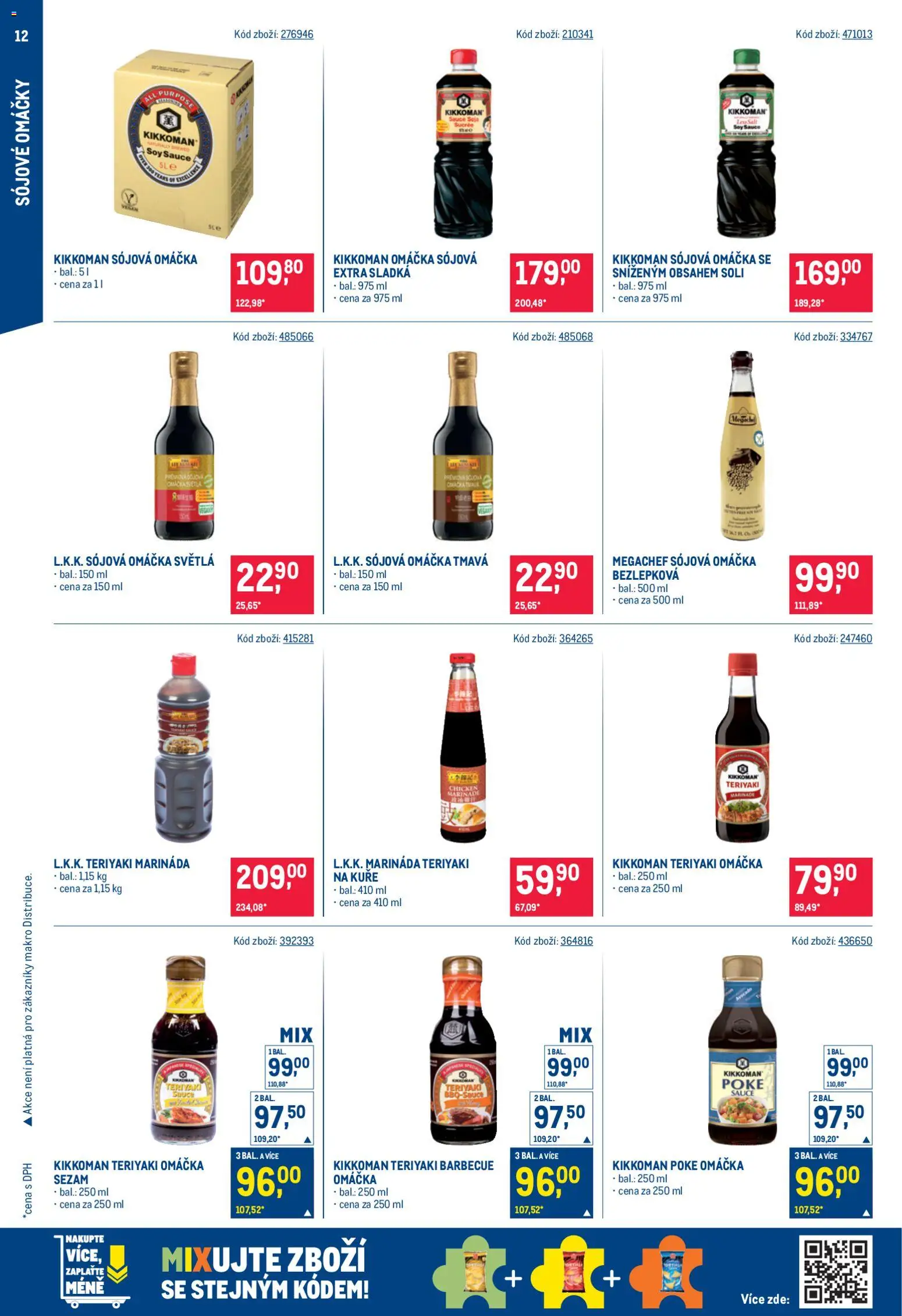 Makro leták - Asie od 28.01.2026 | Strana: 12 | Produkty: Sójová omáčka, Teriyaki omáčka, Kuře, Marináda