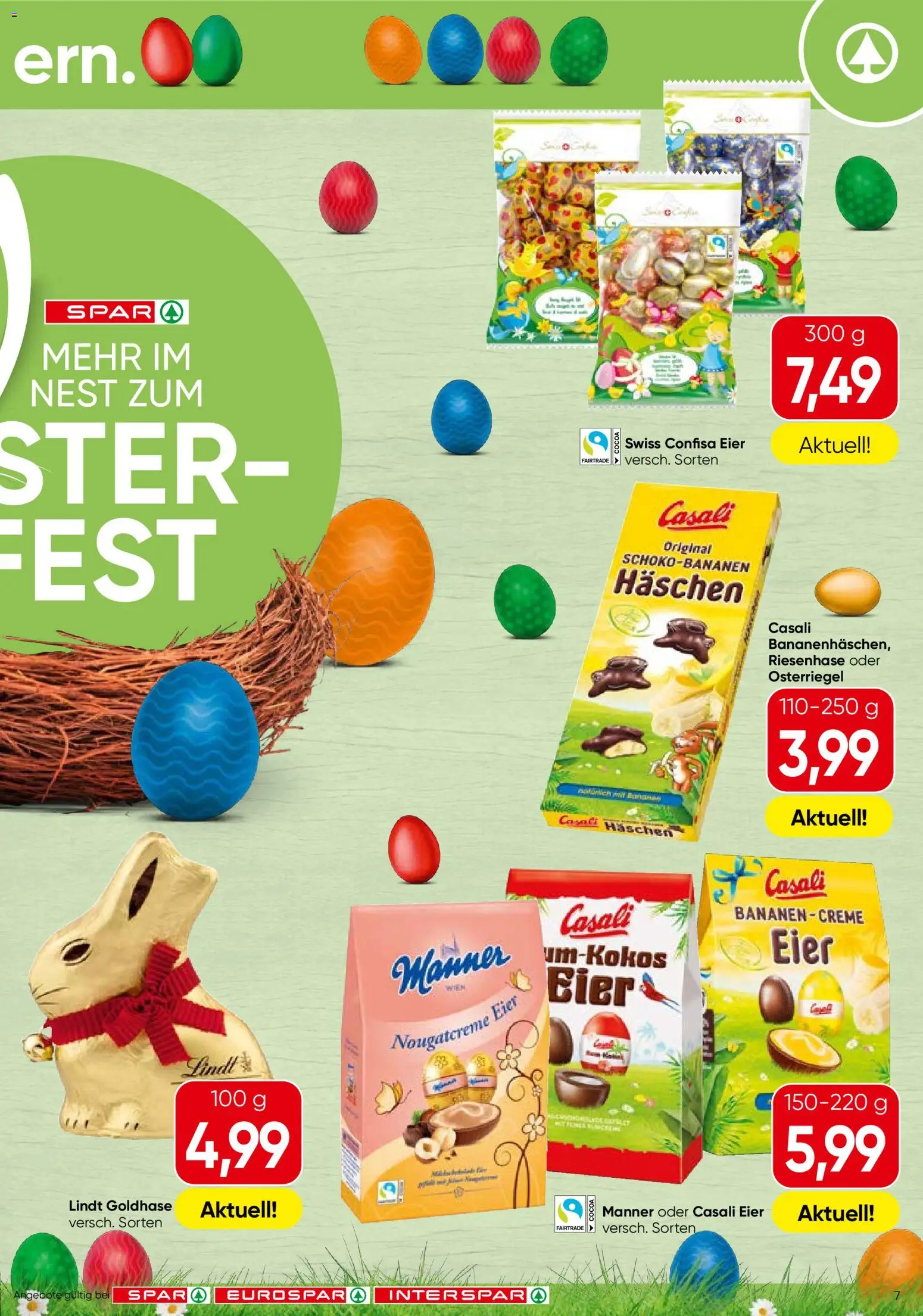 Spar Flugblatt - Burgenland gültig ab 12.03.2026 | Seite: 7 | Produkte: Creme, Eier, Bananen